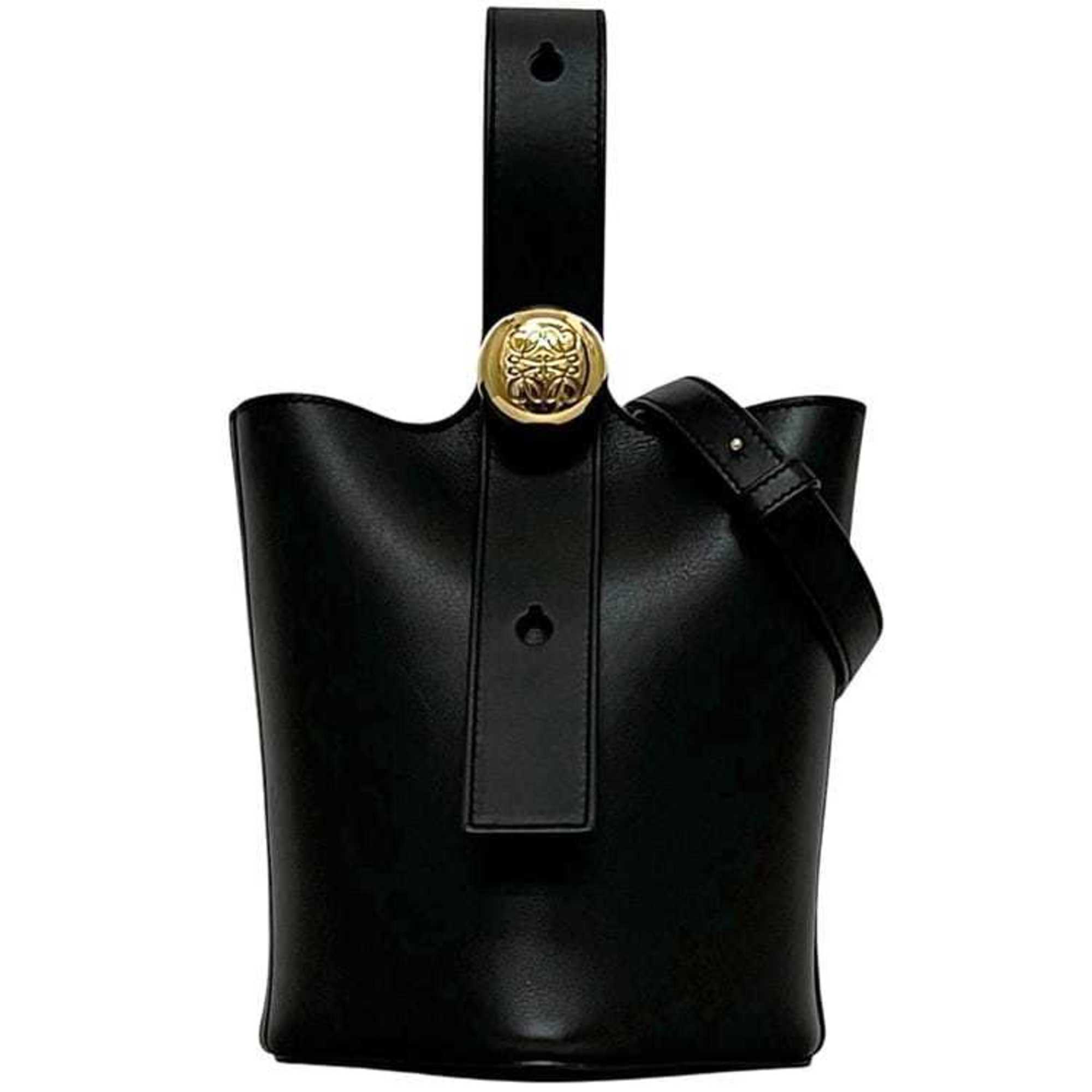 Loewe Black Leather Handbag Shoulder Bag (Pre-Owned)