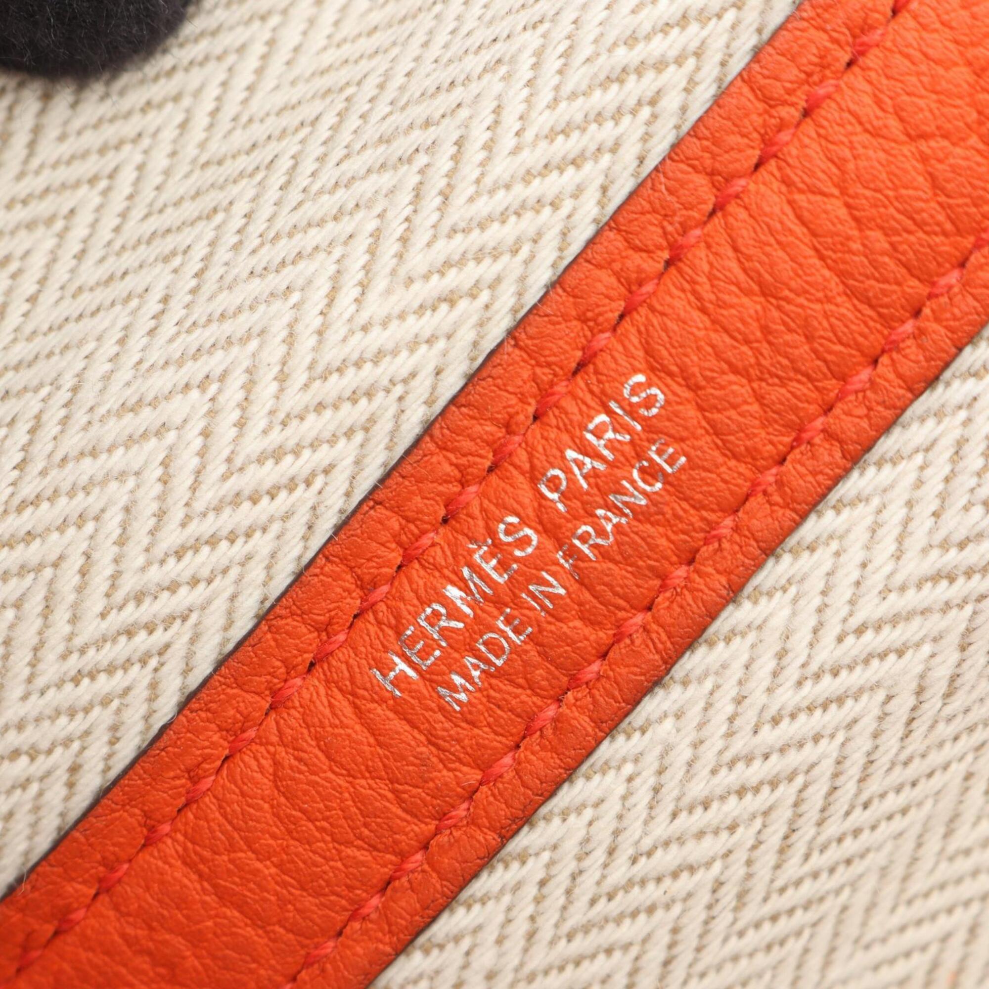 Hermes Garden Orange Negonda Leather Handbag Tote Bag (Pre-Owned)