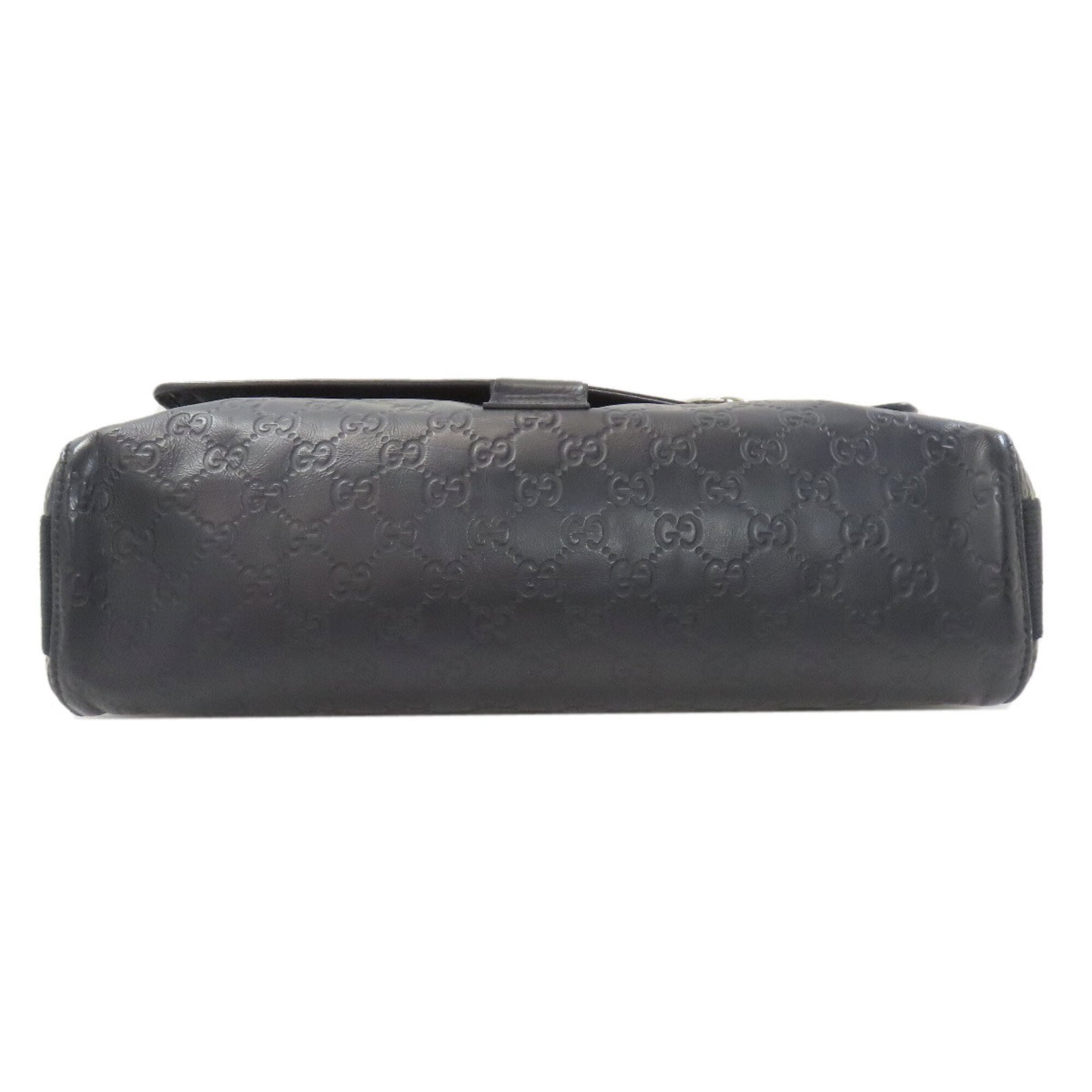 Gucci Dark Navy Leather Shoulder Bag (Pre-Owned)