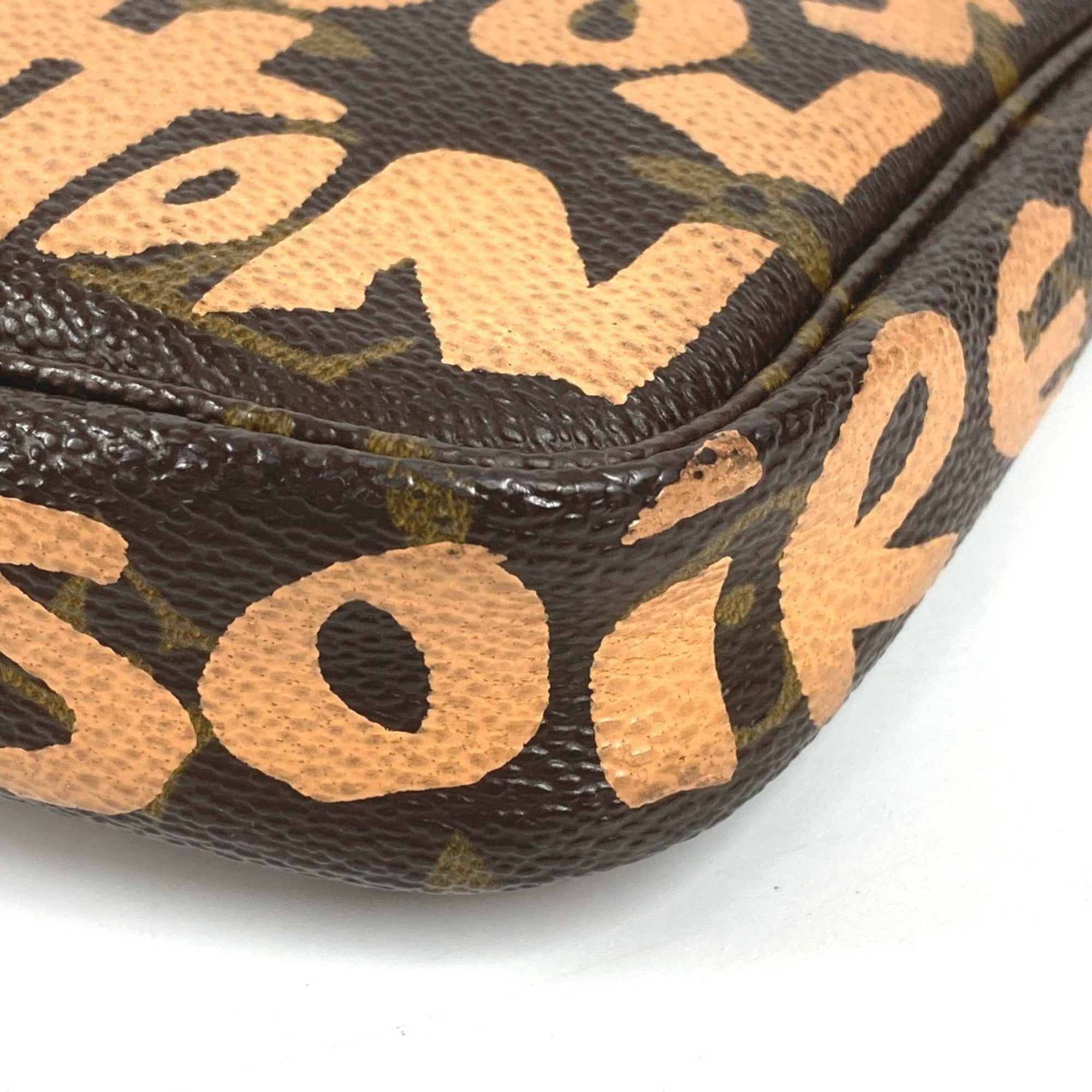 Louis Vuitton Monogram Graffiti Brown Orange Monogram Graffiti Handbag Pochette Shoulder Bag (Pre-Owned)