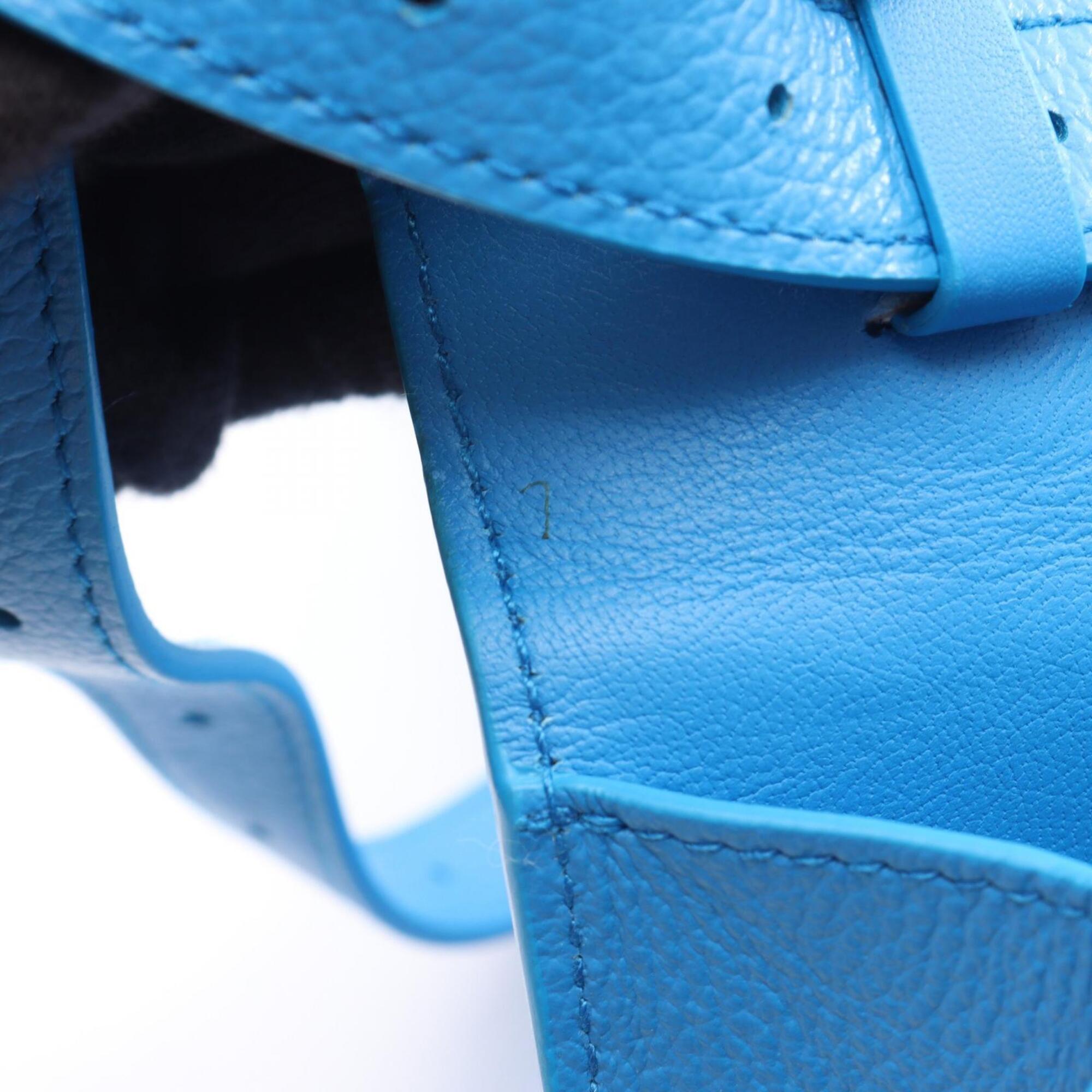 Balenciaga Blue Leather Handbag Shoulder Bag (Pre-Owned)