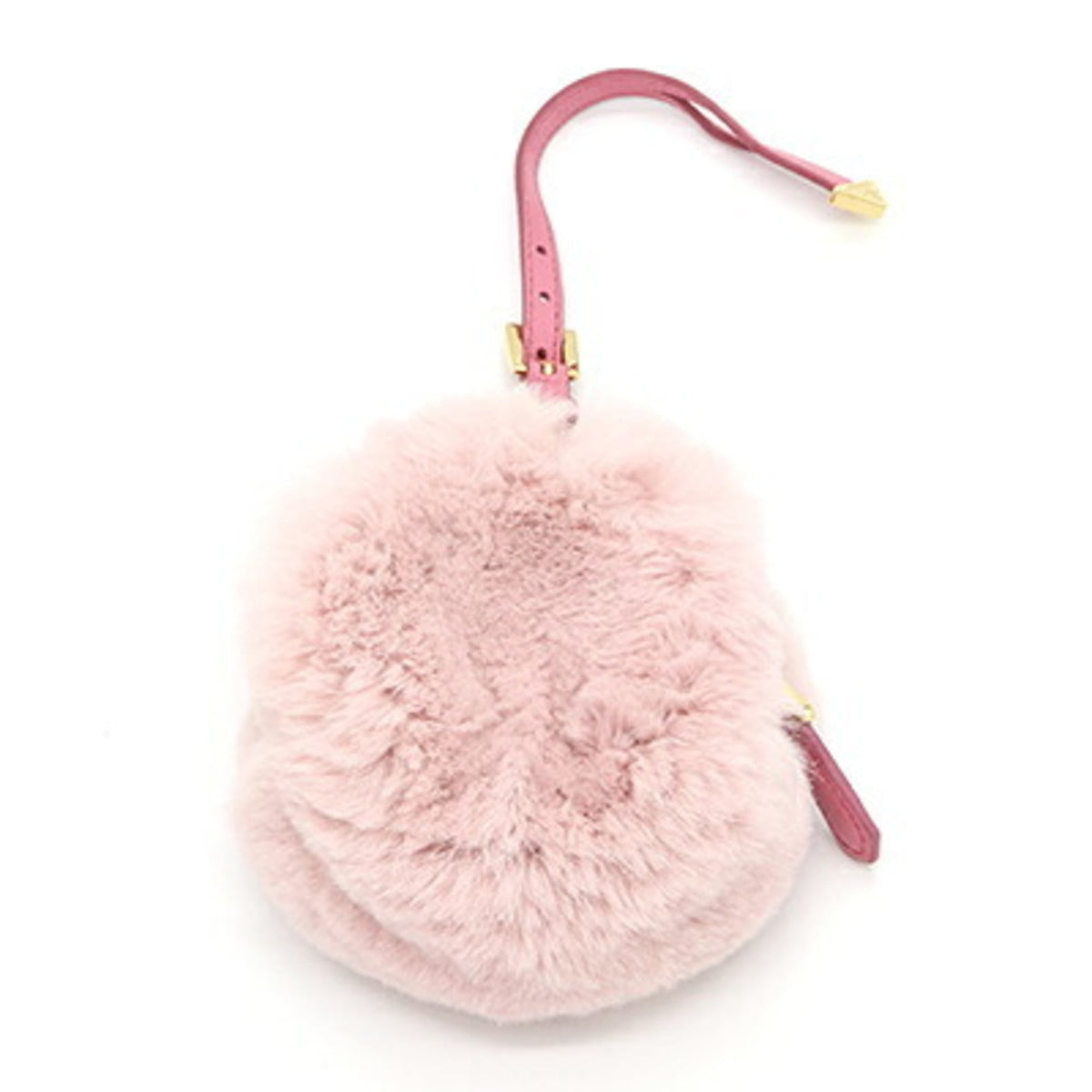 Prada Light Pink Pink White Fur Handbag Pouch (Pre-Owned)