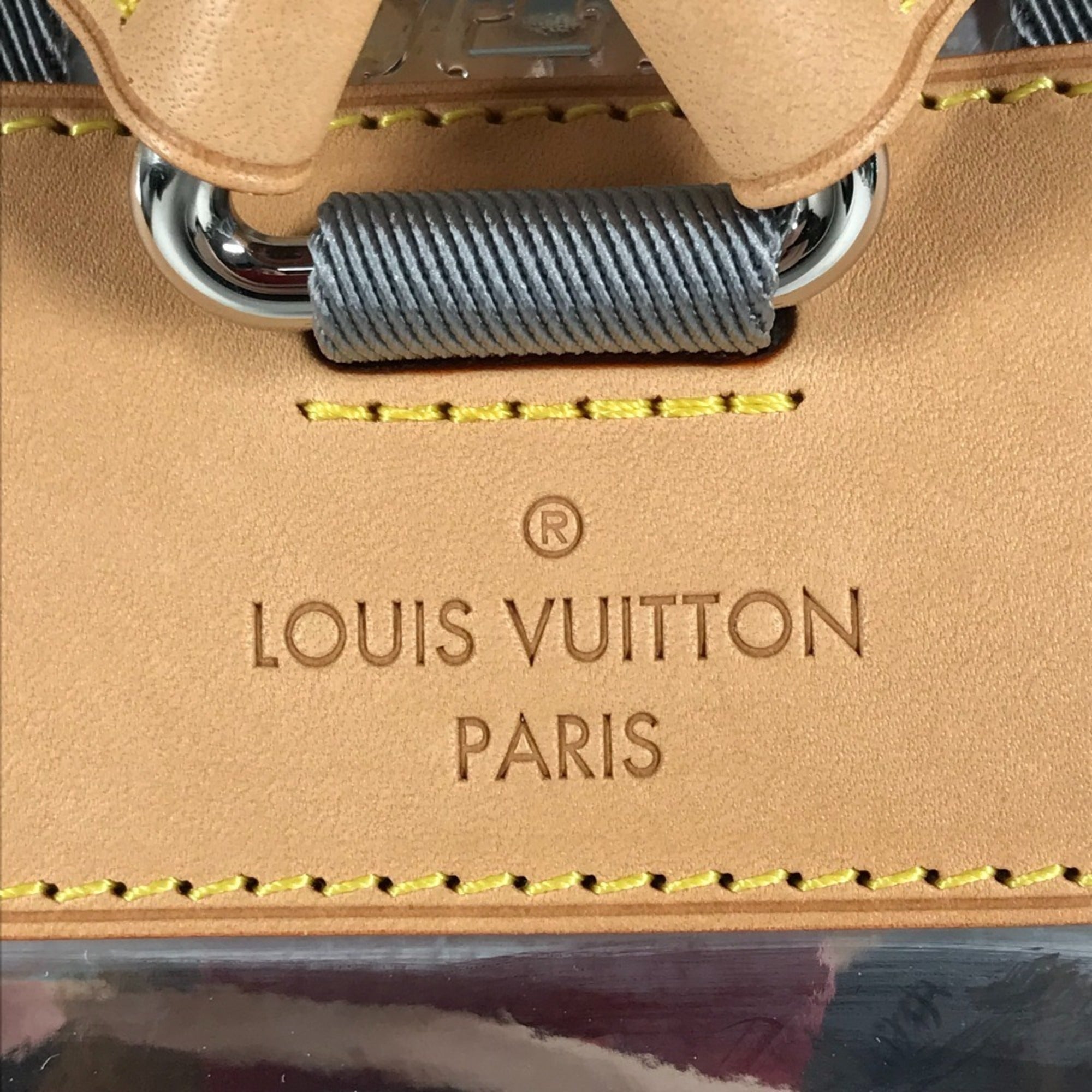 Louis Vuitton Silver Leather Backpack (Pre-Owned)