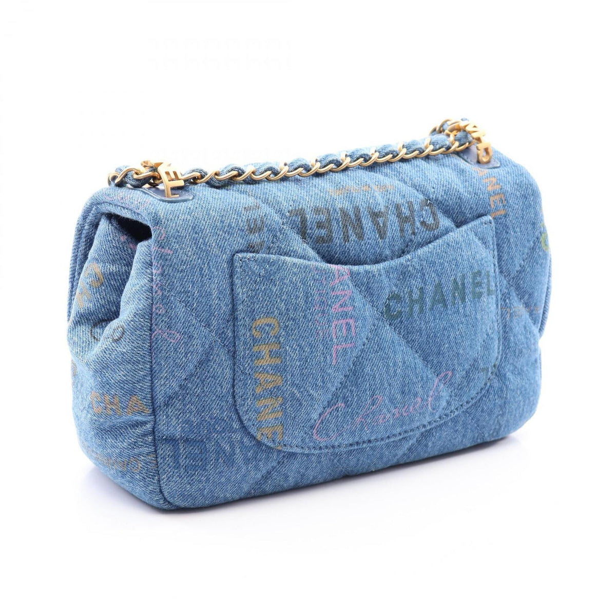 Chanel Matelasse Blue Denim Shoulder Bag (Pre-Owned)