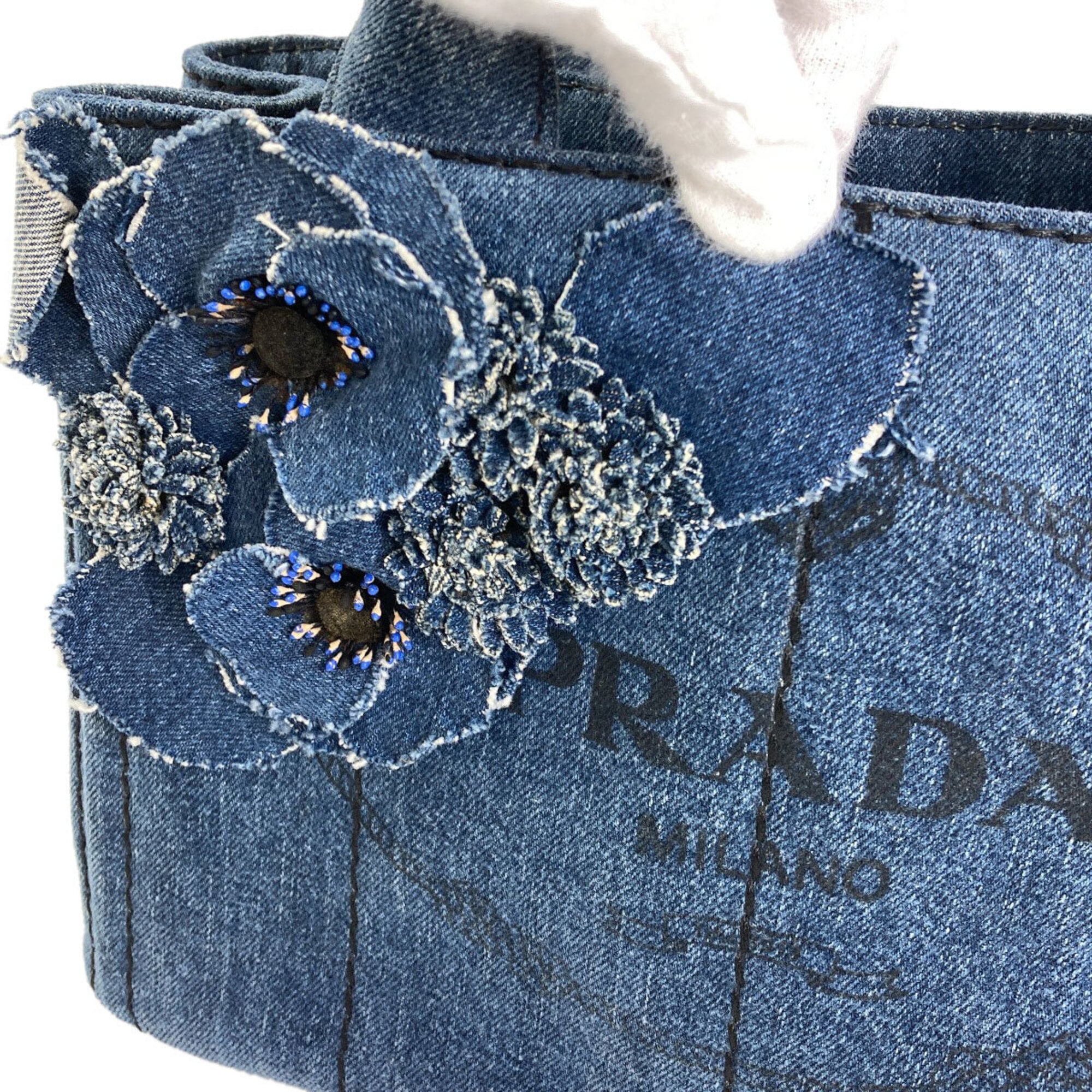 Prada Blue Denim Handbag (Pre-Owned)