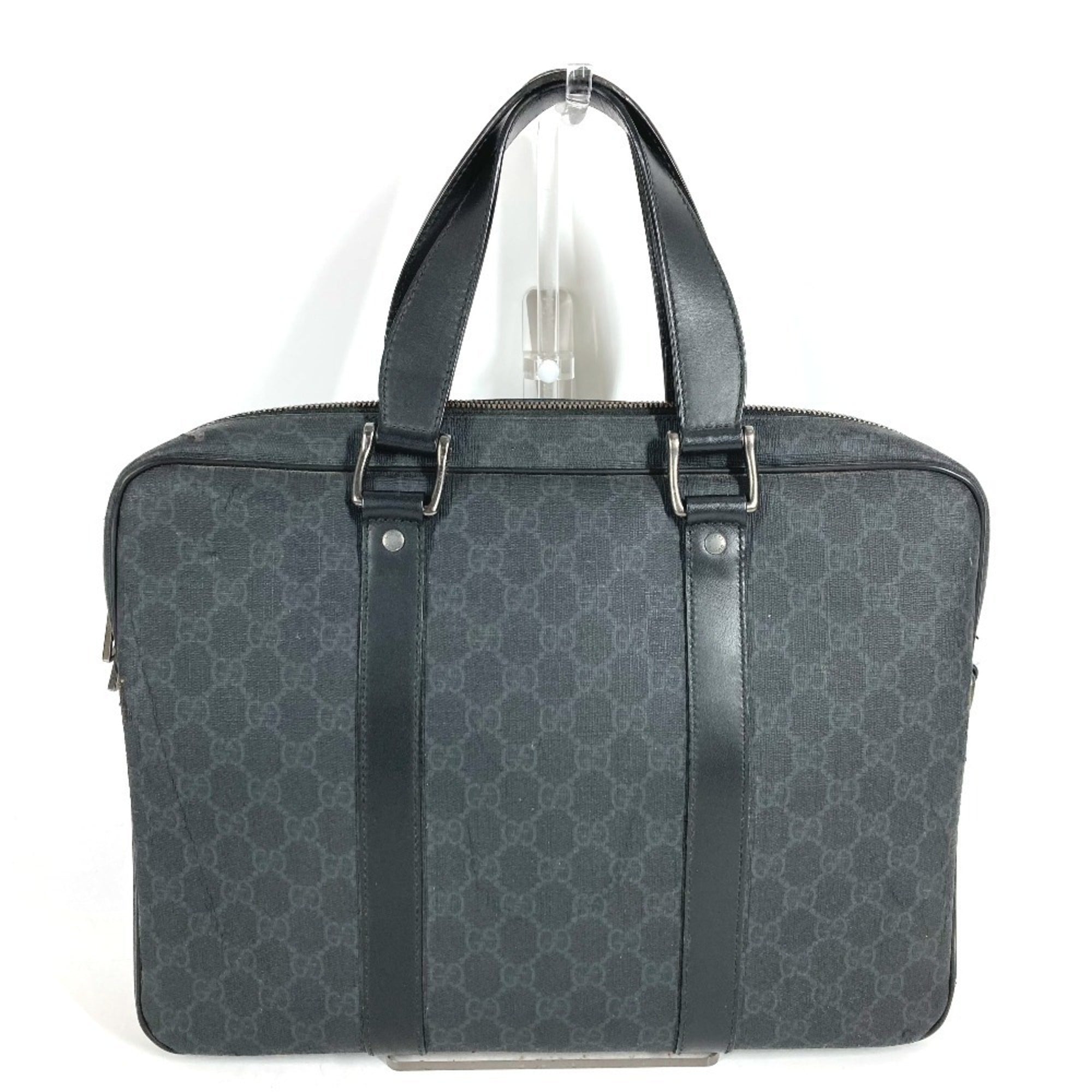 Gucci Black Gg Supreme Briefcase Handbag (Pre-Owned)
