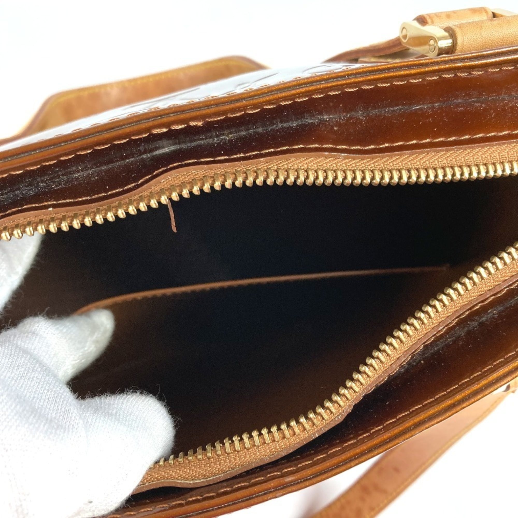 Louis Vuitton Bronze Brown Monogram Vernis Shoulder Bag Tote Bag (Pre-Owned)
