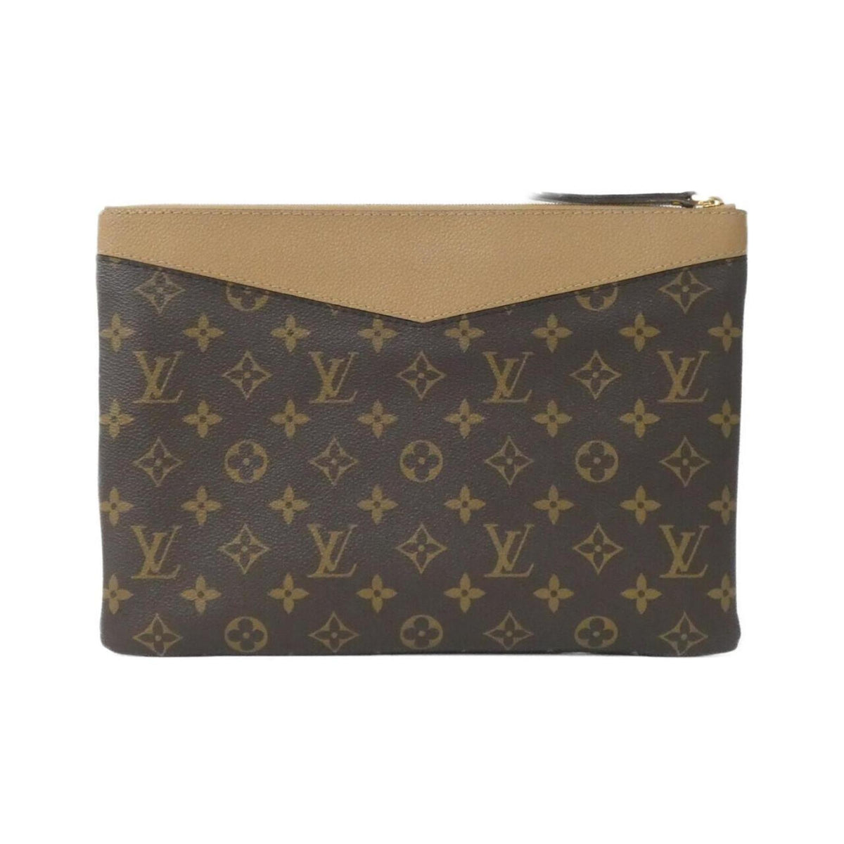 Louis Vuitton Brown Coated Canvas Handbag Pouch (Pre-Owned)