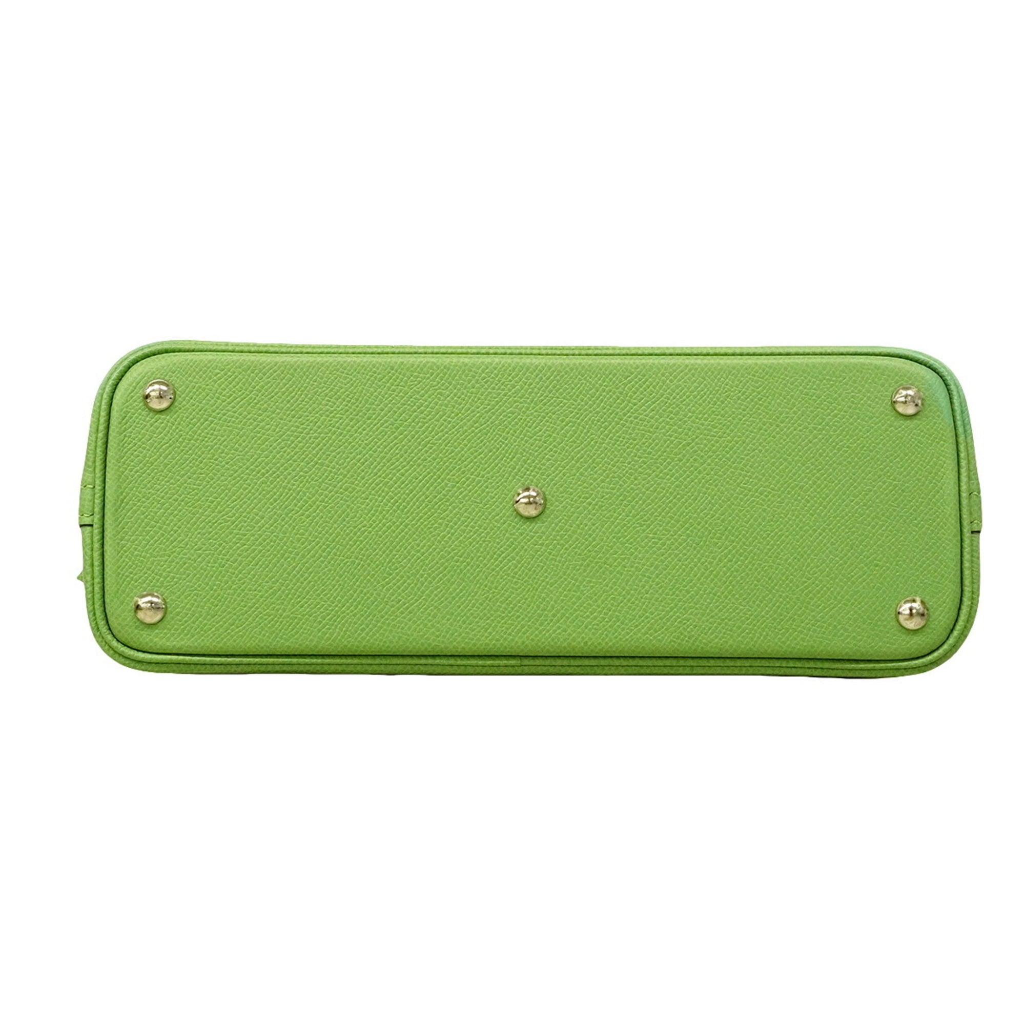 Hermes Green Leather Handbag (Pre-Owned)