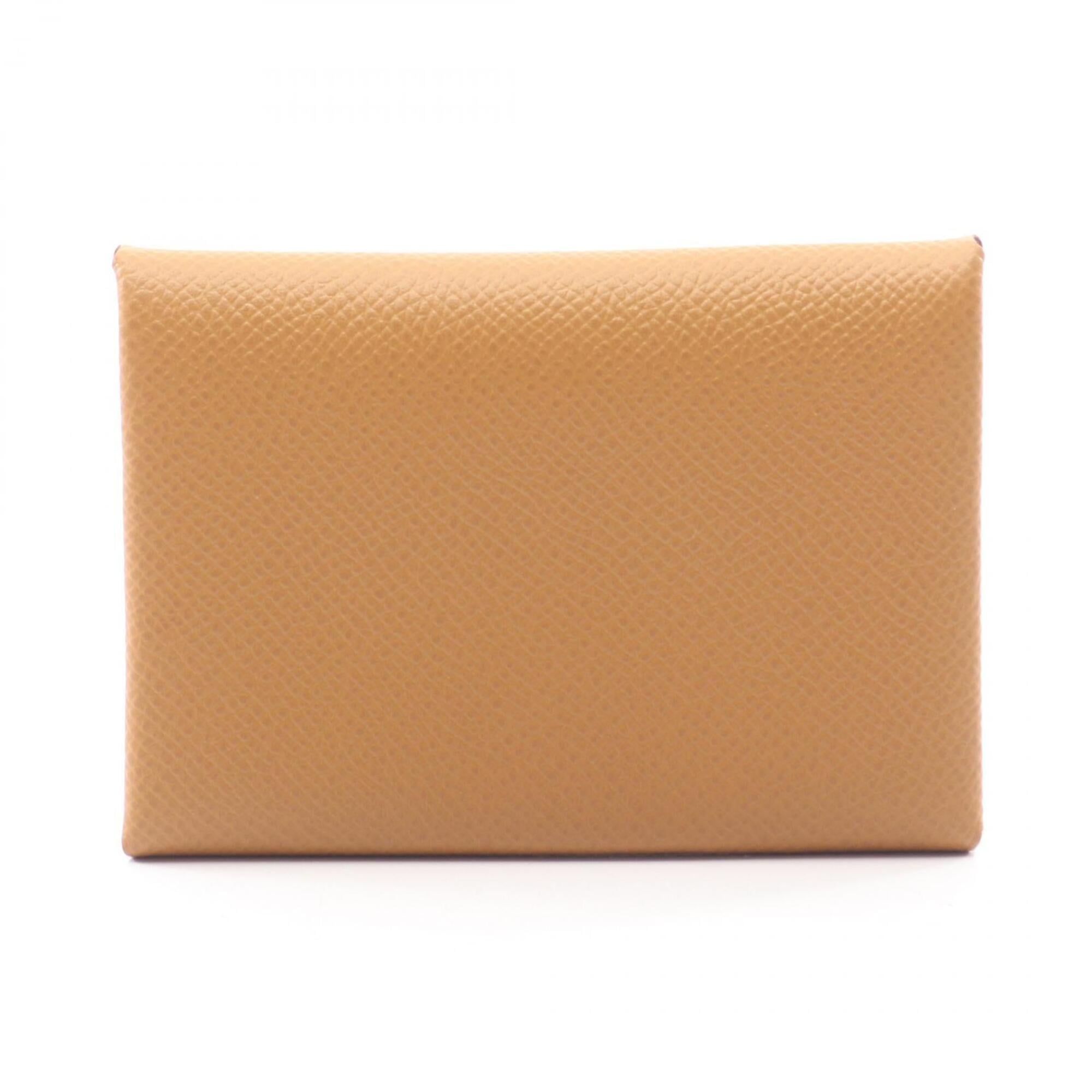 Hermes Brown Epsom Leather Coin Purse/Coin Case (Pre-Owned)