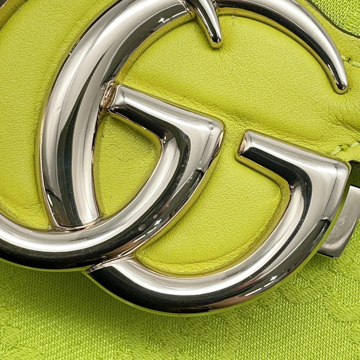 Gucci Lime Green Leather Shoulder Bag (Pre-Owned)