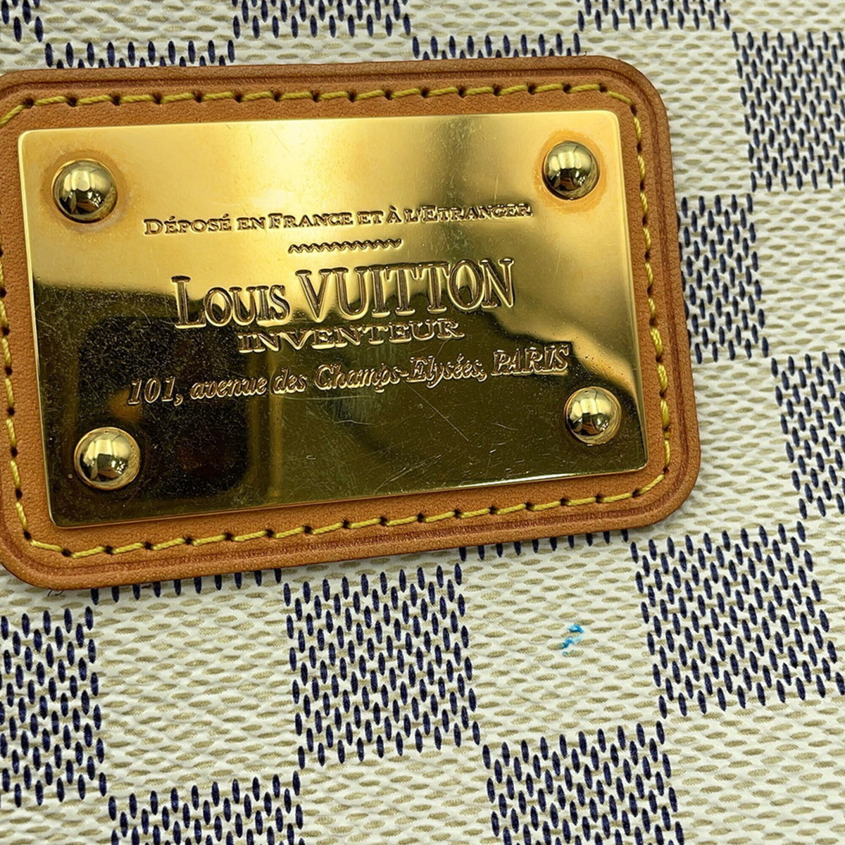 Louis Vuitton Beige Damier Azur Clutch Bag Shoulder Bag (Pre-Owned)