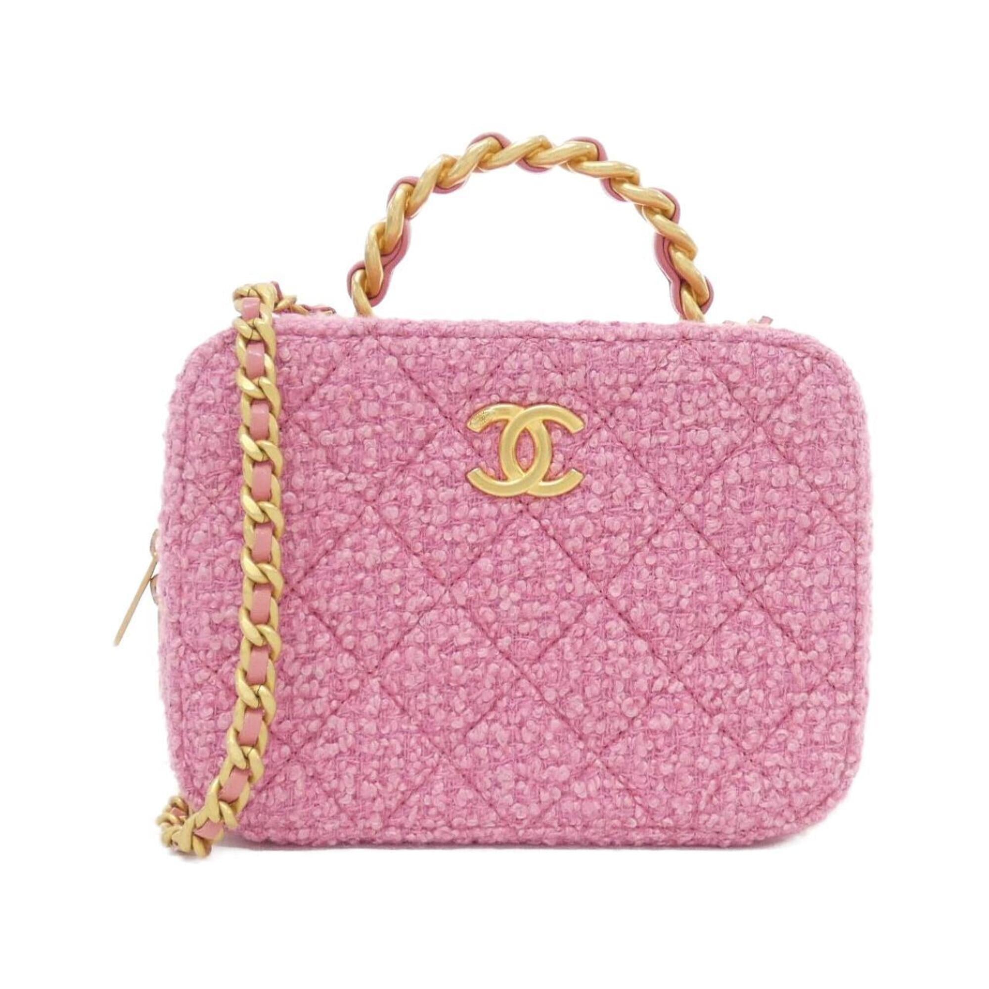 Chanel Pink Tweed Handbag (Pre-Owned)