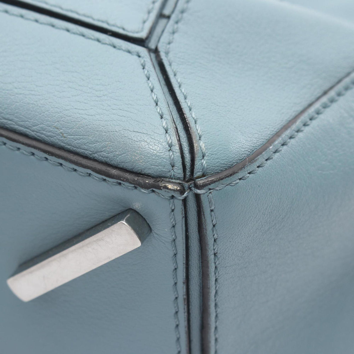 Loewe Blue Leather Handbag Shoulder Bag (Pre-Owned)