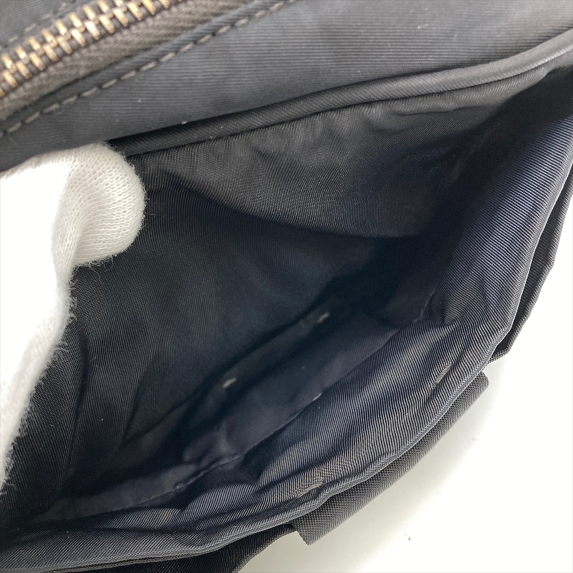Prada Black Nylon Handbag Pouch Shoulder Bag (Pre-Owned)