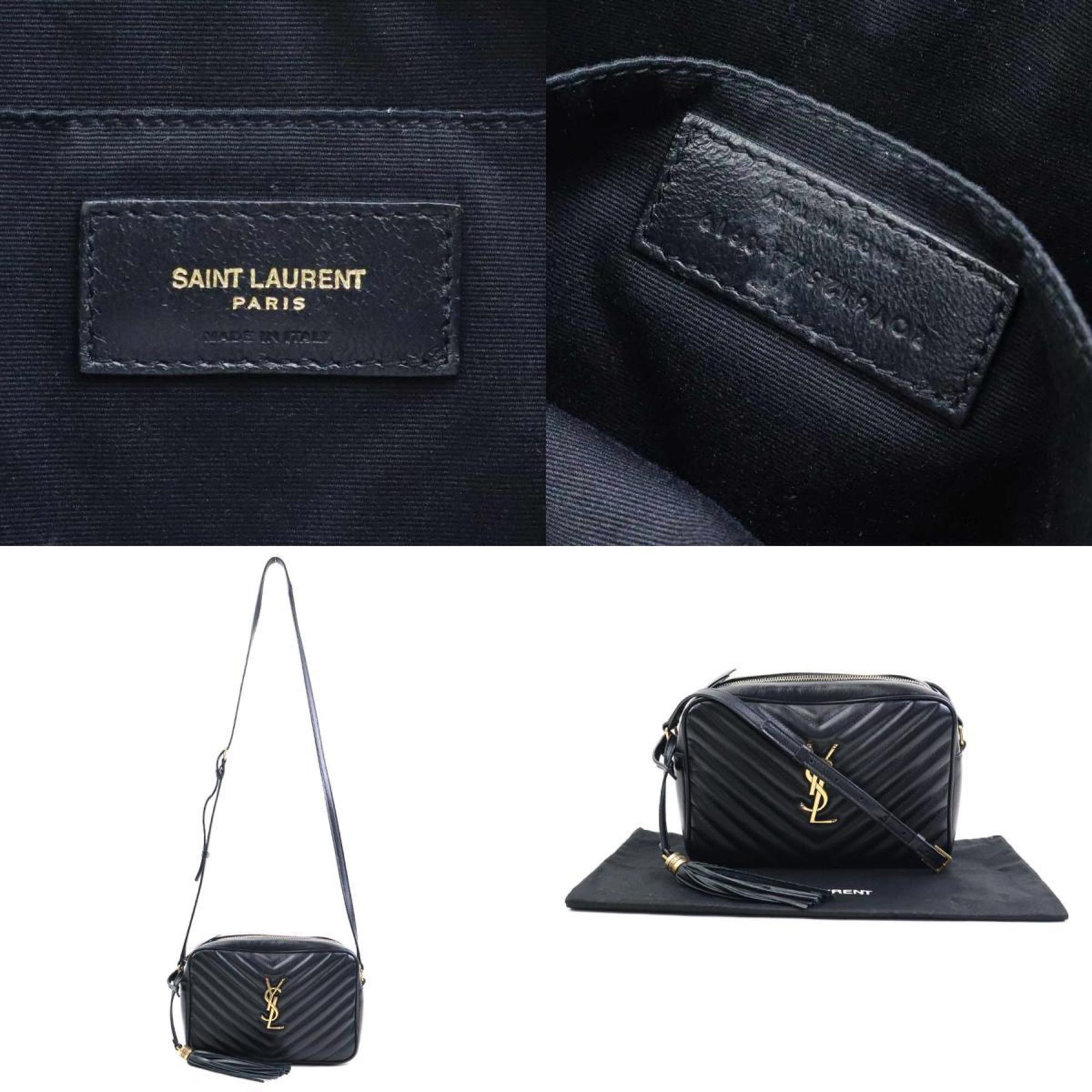Saint Laurent Black Leather Shoulder Bag (Pre-Owned)
