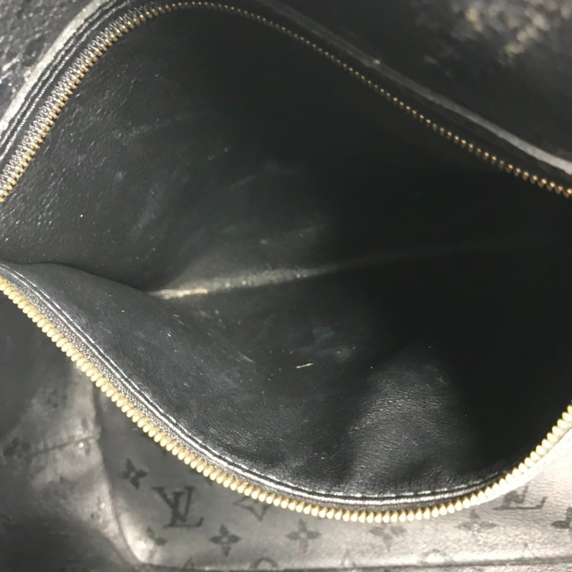 Louis Vuitton Black Red Color Monogram Canvas Pouch Shoulder Bag Tote Bag (Pre-Owned)