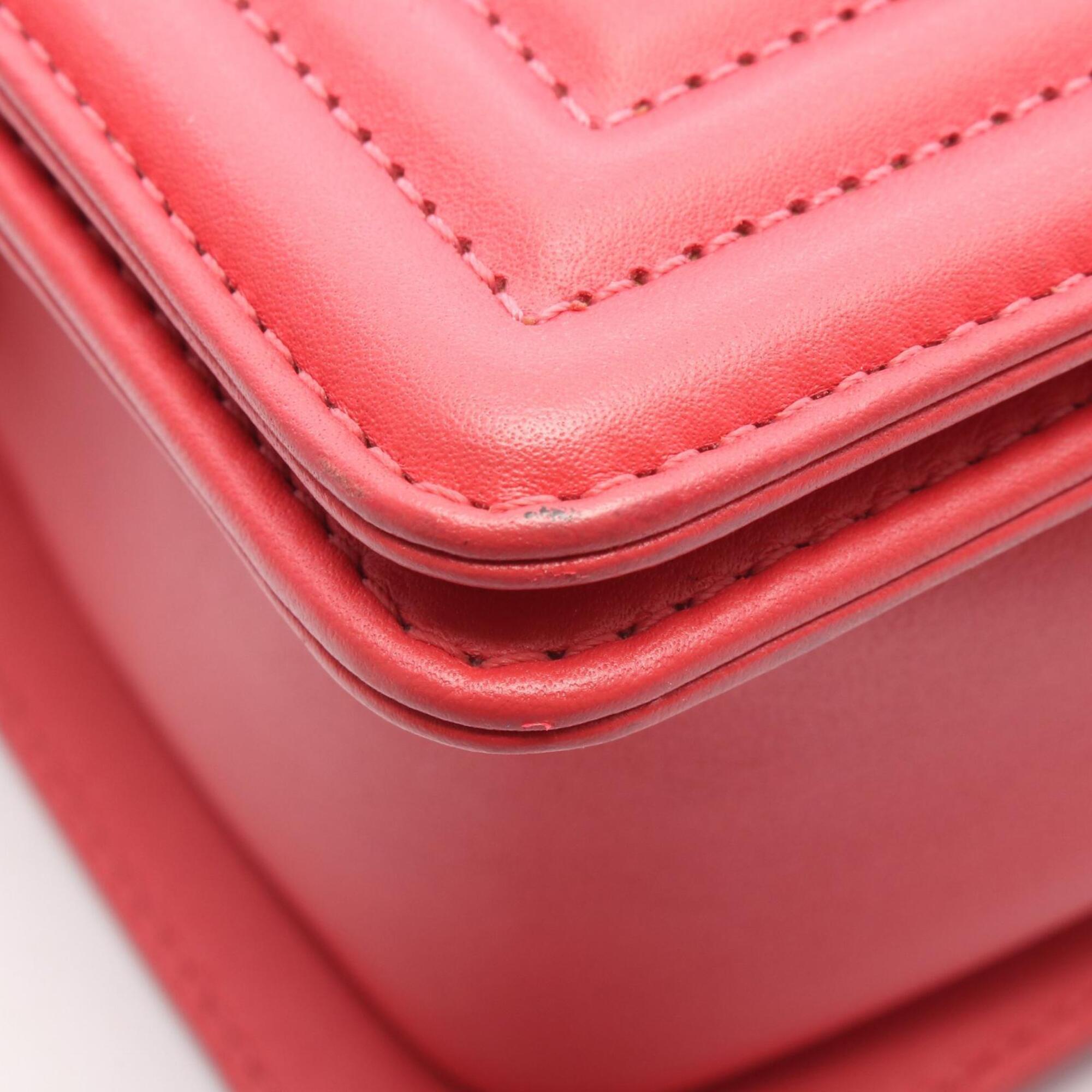 Chanel Pink Leather Handbag Shoulder Bag (Pre-Owned)