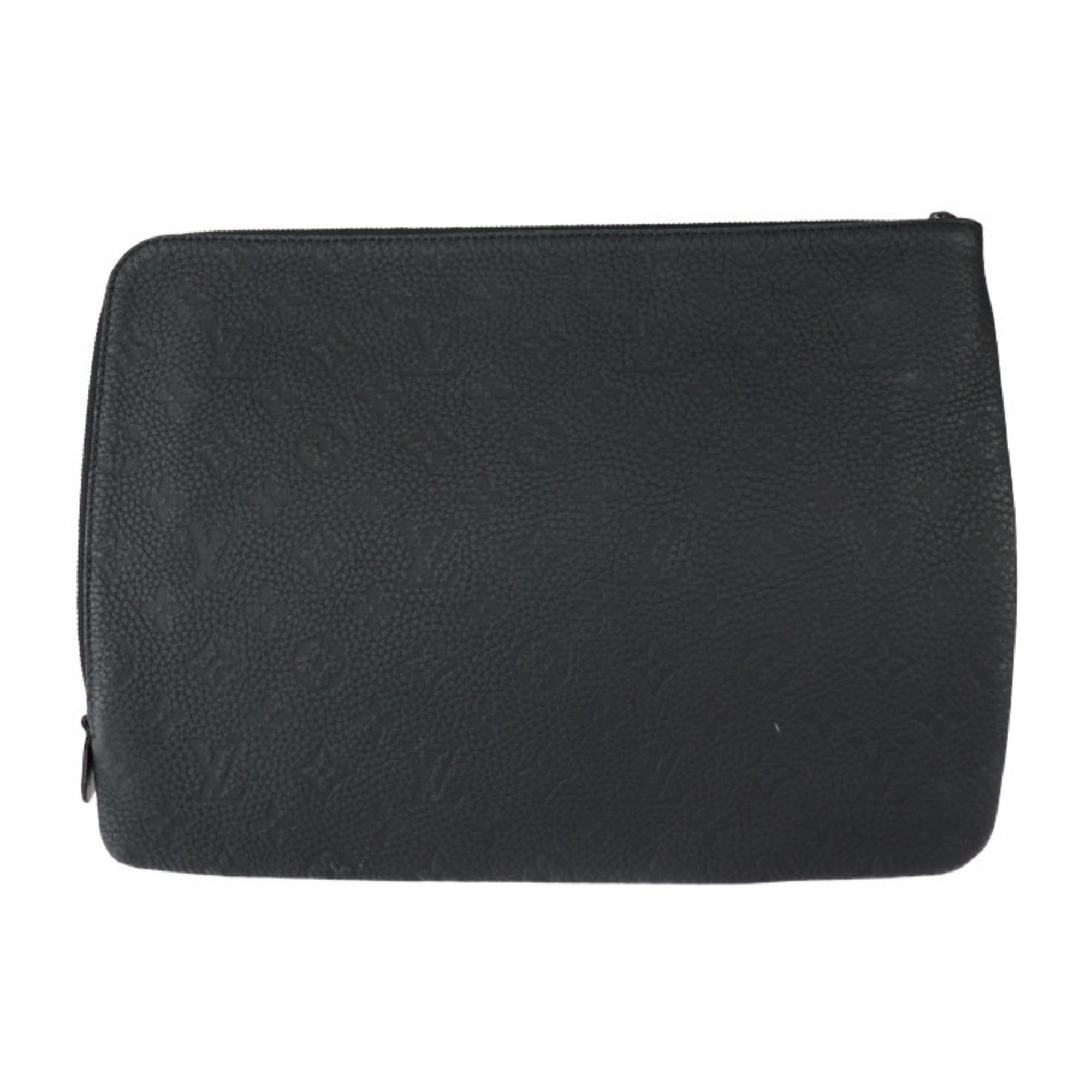 Louis Vuitton Black Leather Clutch Bag (Pre-Owned)