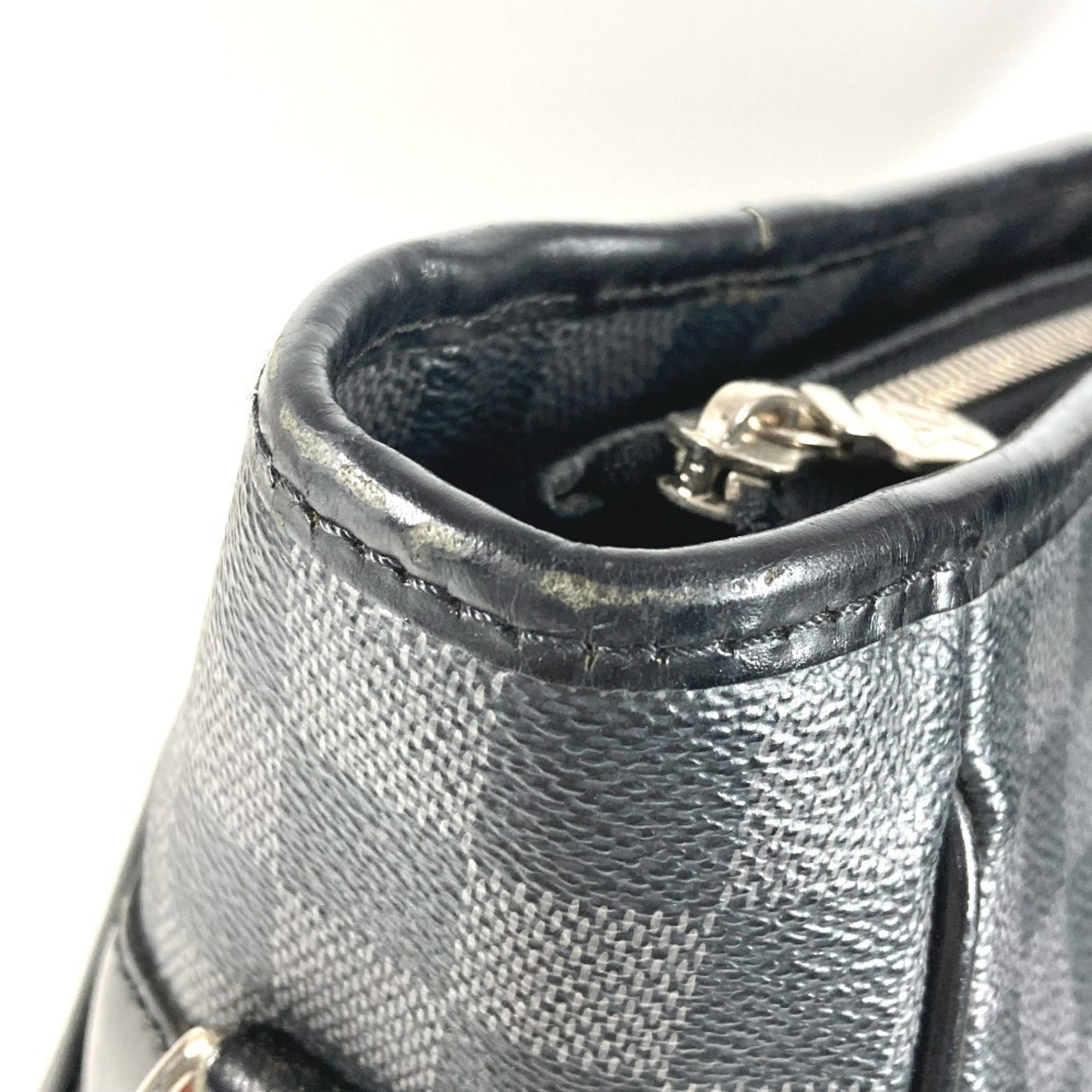 Louis Vuitton Black Galle Damier Graphite Shoulder Bag Tote Bag (Pre-Owned)