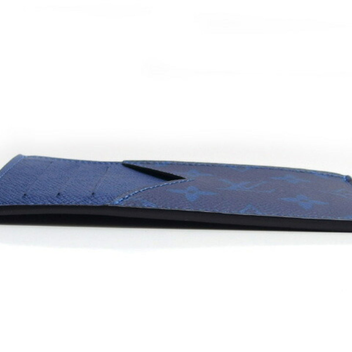 Louis Vuitton Blue Cobalt Monogram Canvas Taiga Leather Leather Coin Purse/Coin Case (Pre-Owned)