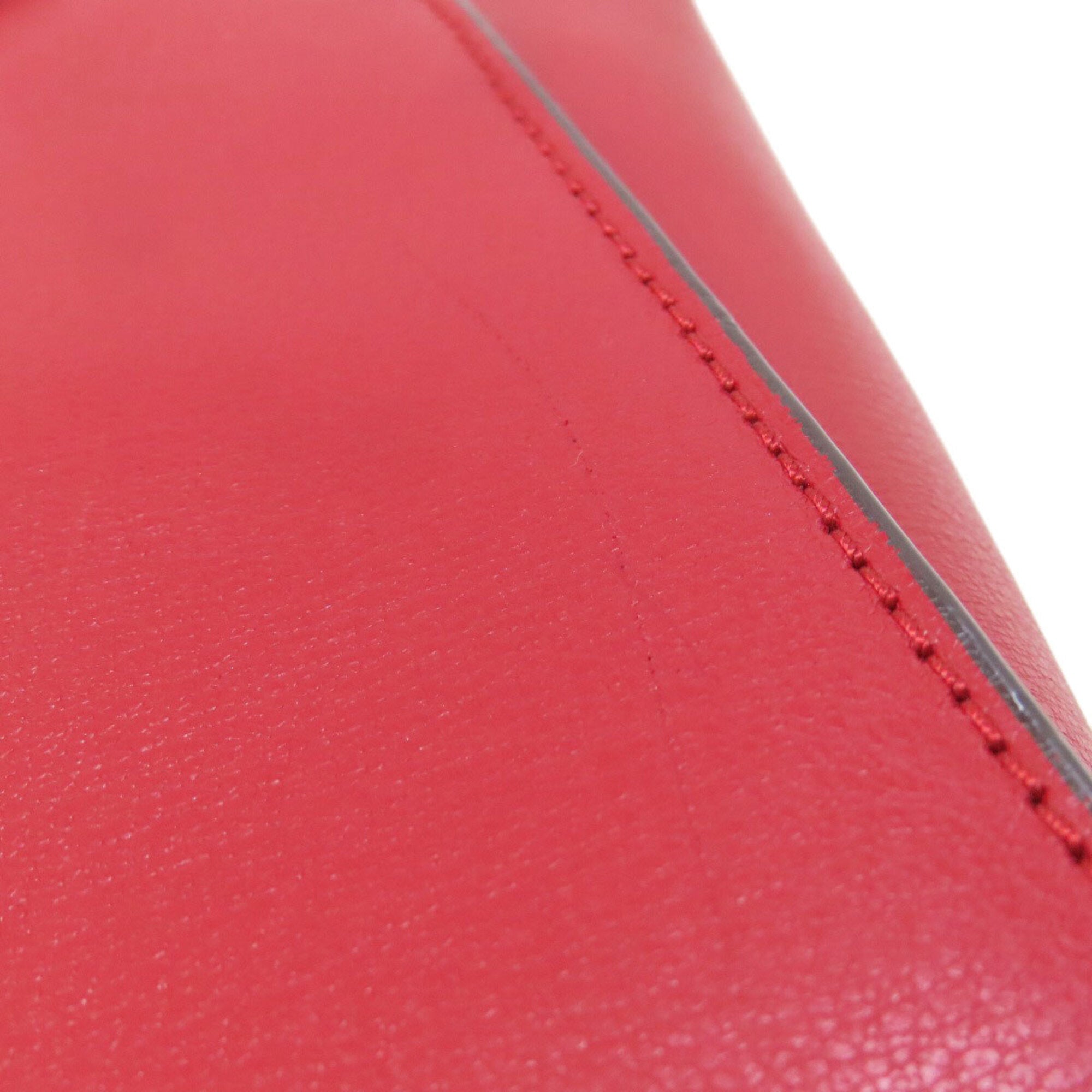 Michael Kors Red Color Leather Handbag (Pre-Owned)