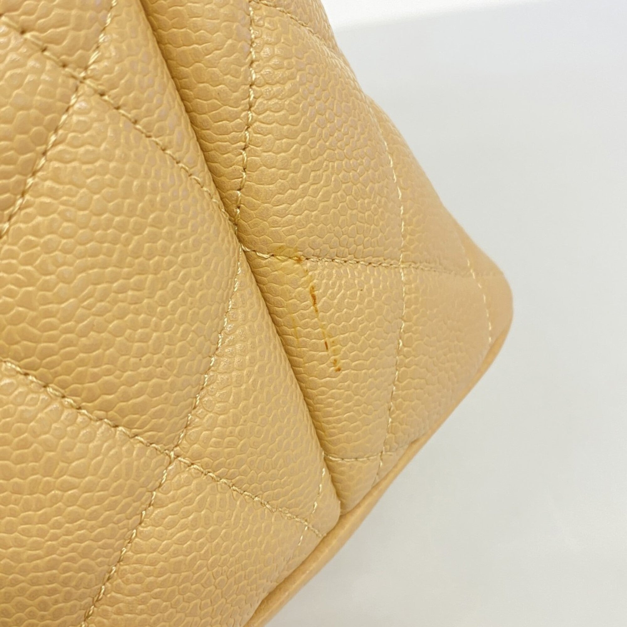 Chanel Beige Grained Calfskin Tote Bag (Pre-Owned)