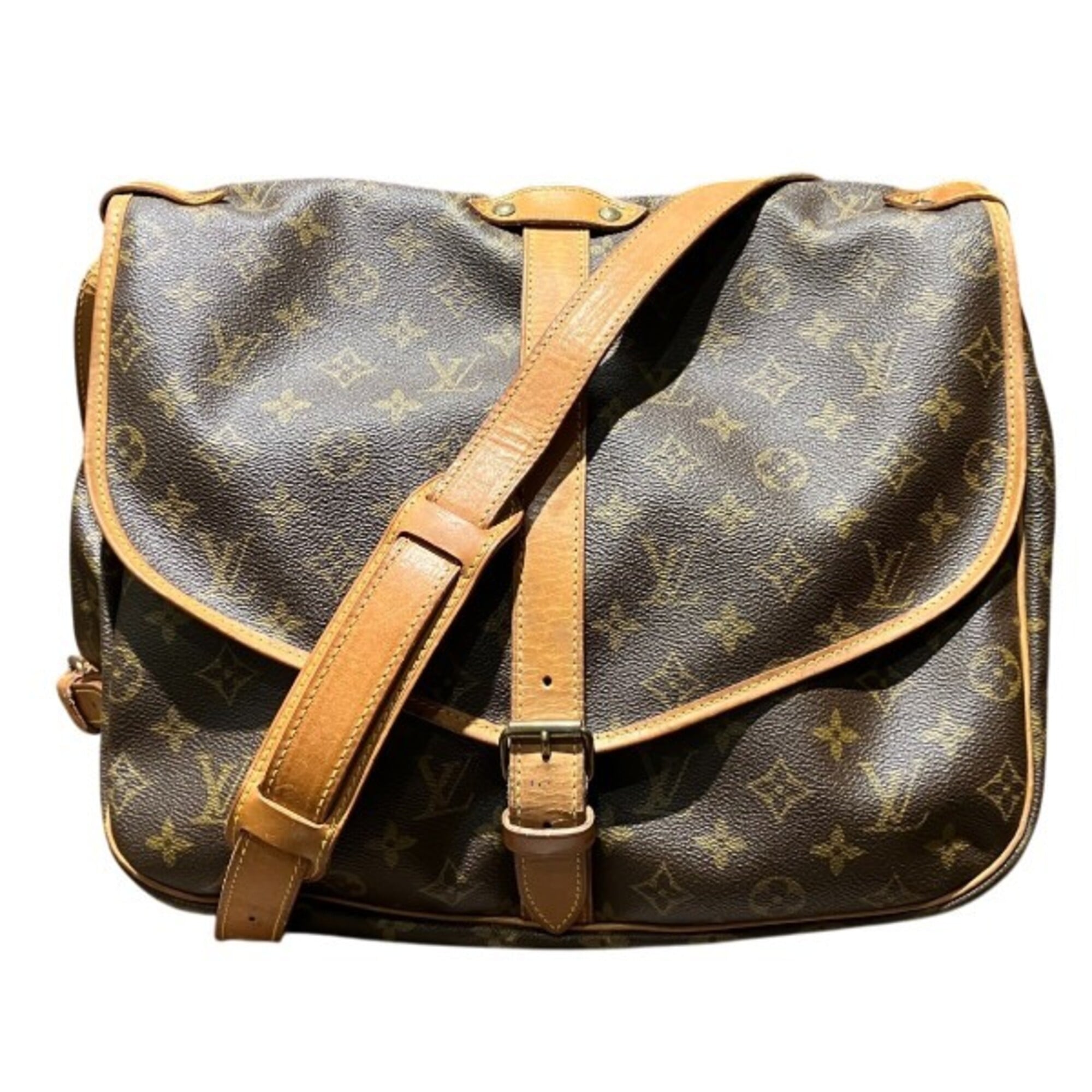 Louis Vuitton Brown Monogram Handbag Shoulder Bag (Pre-Owned)