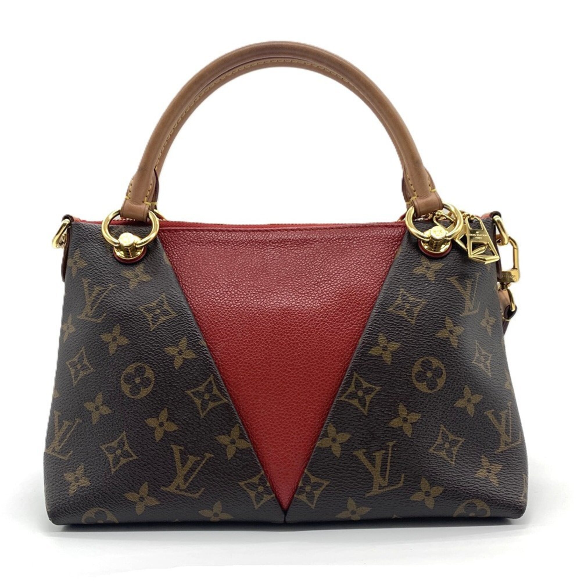 Louis Vuitton Brown Cerise Monogram Red Color Monogram Leather Handbag (Pre-Owned)
