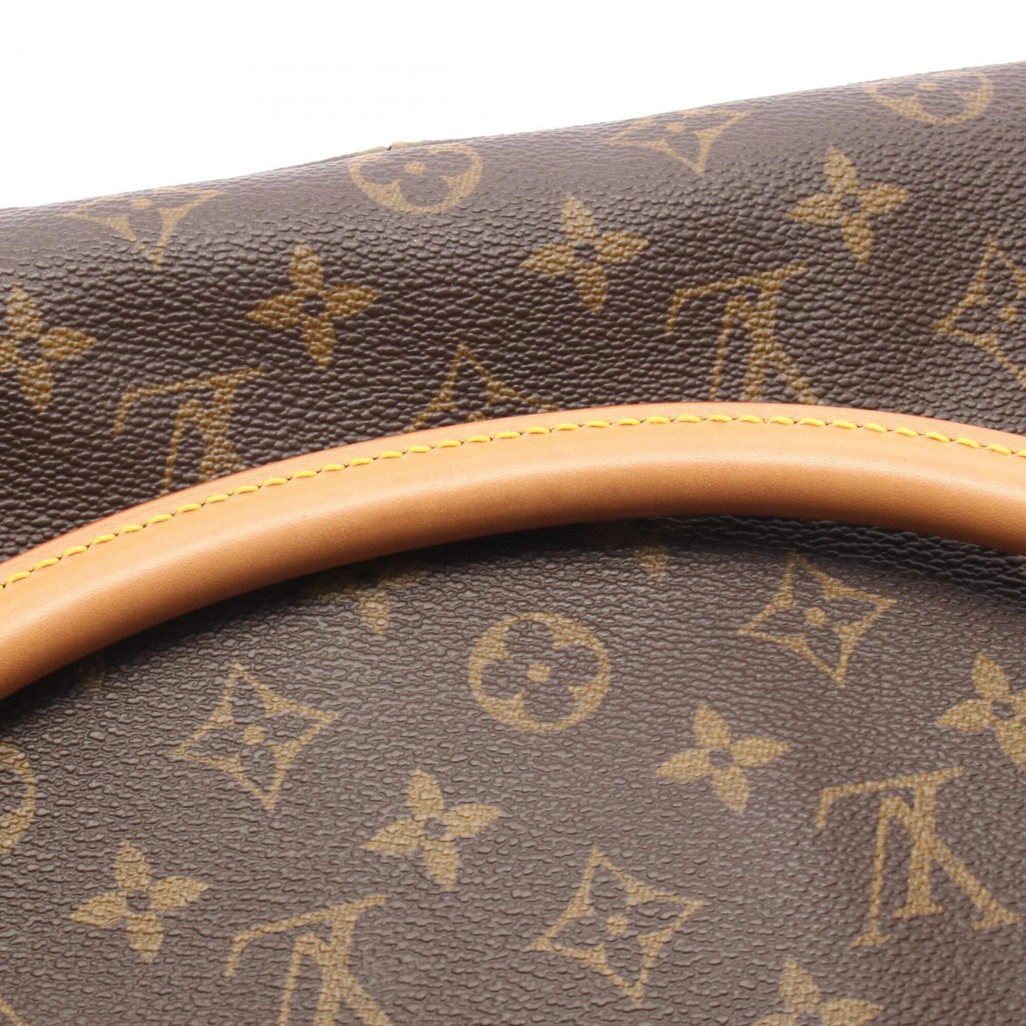 Louis Vuitton Monogram Brown Coated Canvas Leather Handbag Shoulder Bag (Pre-Owned)