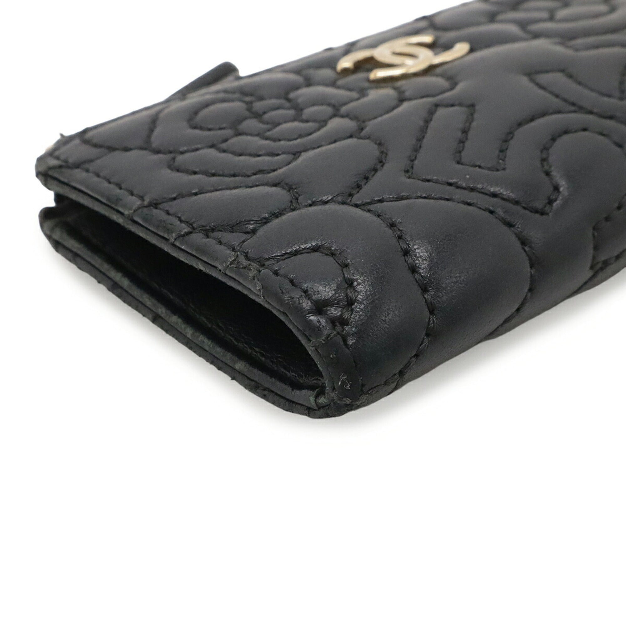 Chanel Black Leather Coin Purse/Coin Case (Pre-Owned)
