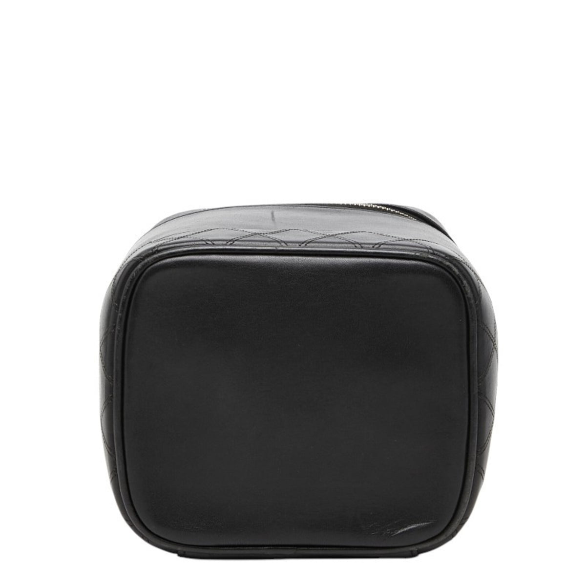 Chanel Black Leather Handbag Vanity Bag (Pre-Owned)