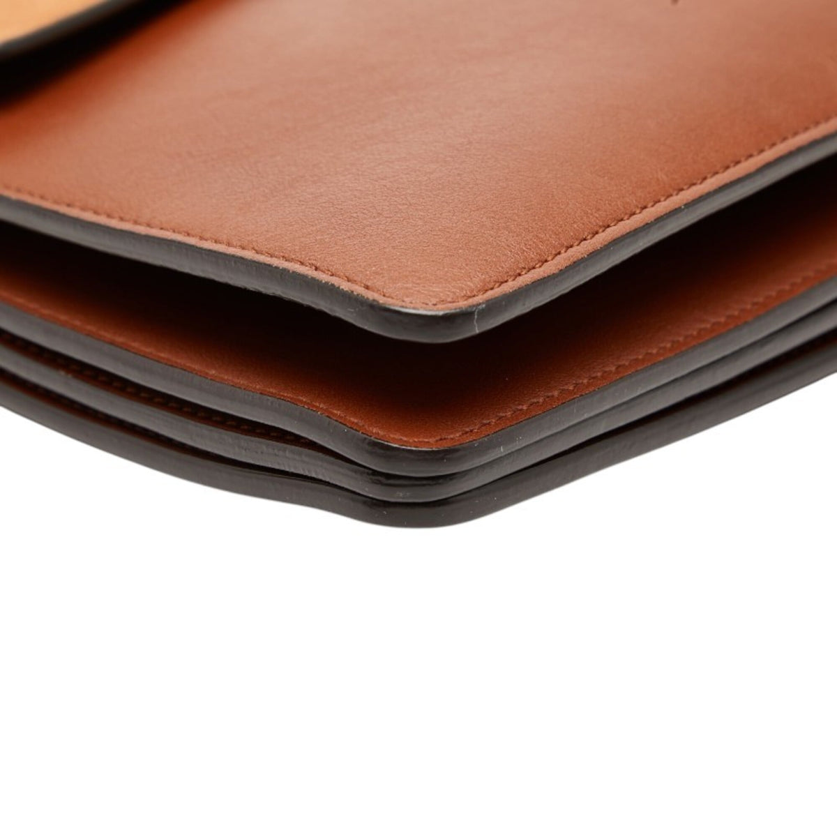Chloé Brown Leather Clutch Bag (Pre-Owned)