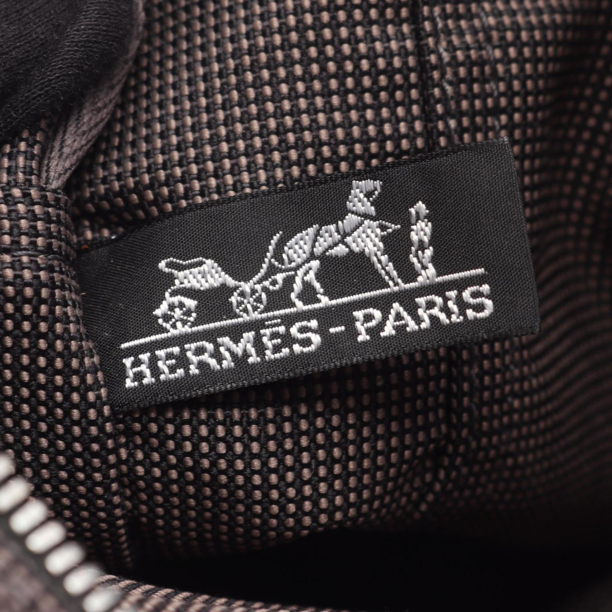 Hermes Gray Nylon Canvas Canvas Handbag Tote Bag (Pre-Owned)