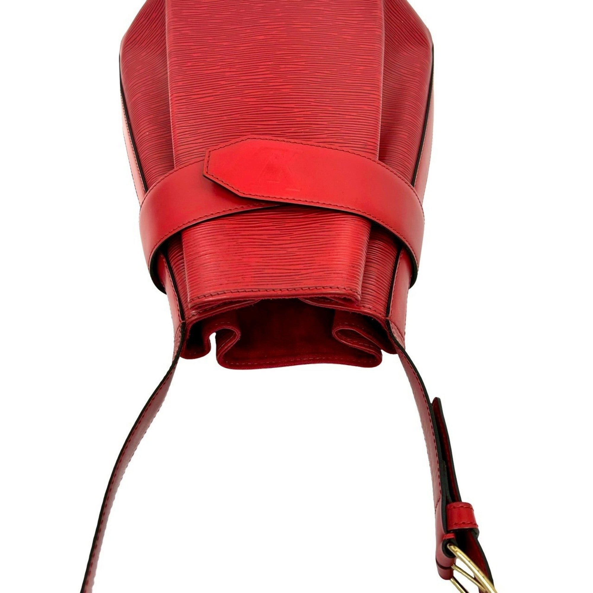 Louis Vuitton Red Color Epi Leather Shoulder Bag Tote Bag (Pre-Owned)