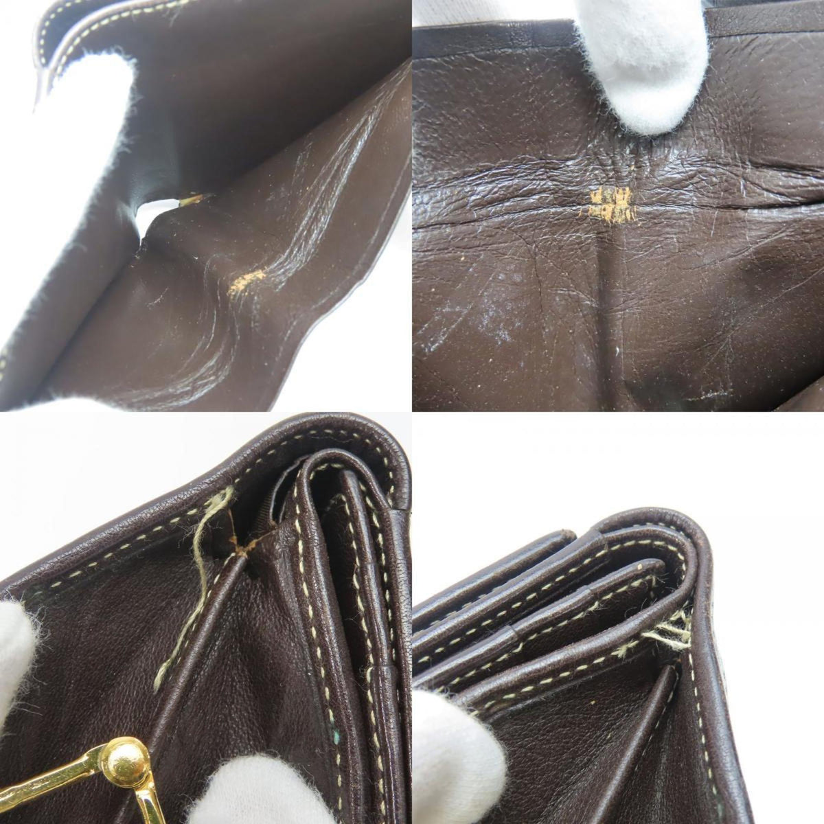 Loewe Brown Khaki Suede Leather Wallet (Tri-Fold) (Pre-Owned)