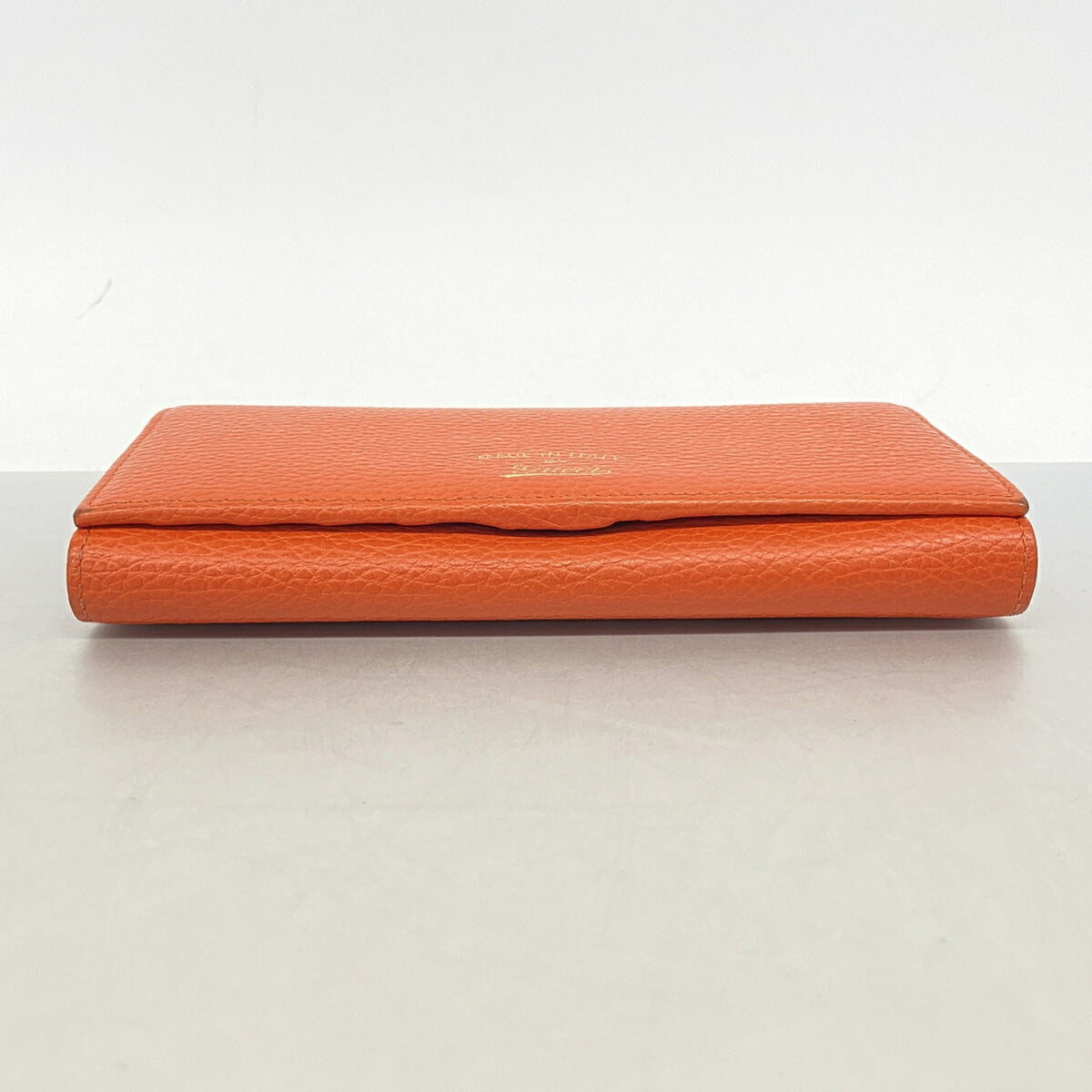 Gucci Orange Leather Long Wallet (Bi-Fold) (Pre-Owned)