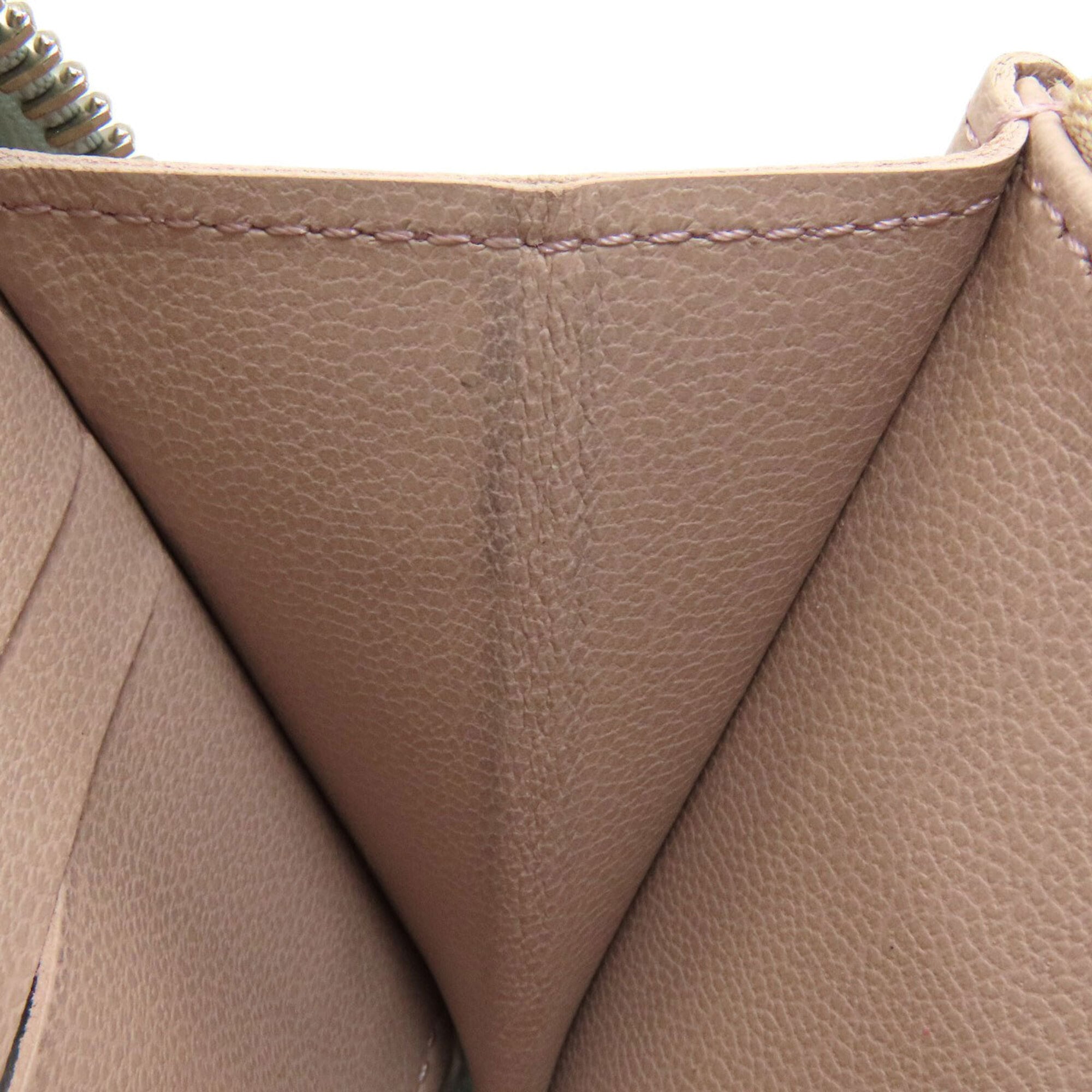 Louis Vuitton Gris Leather Long Wallet (Bi-Fold) (Pre-Owned)