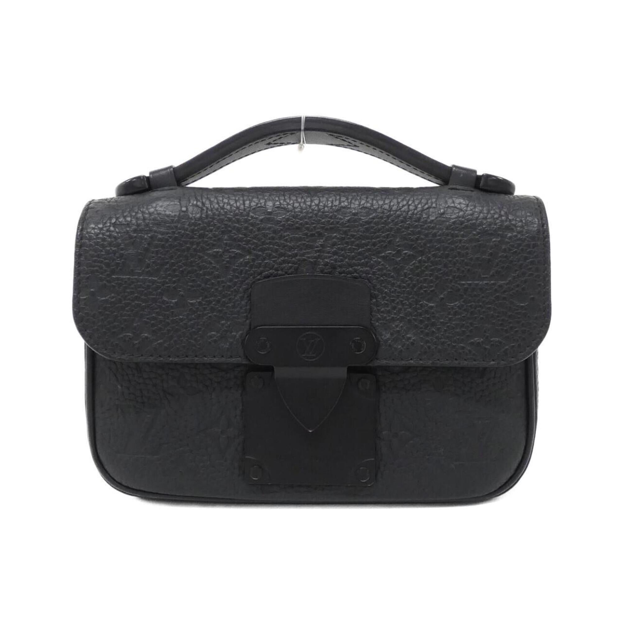 Louis Vuitton Black Monogram Leather Handbag (Pre-Owned)