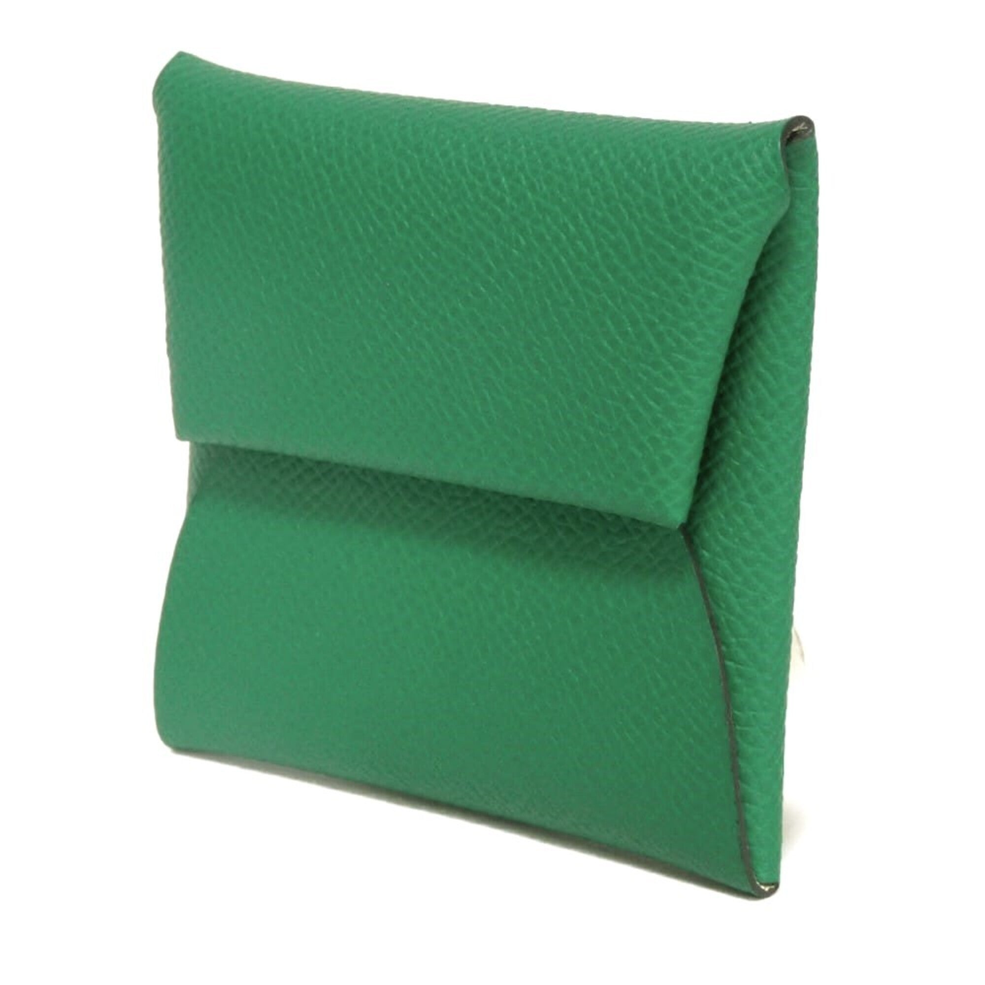 Hermes Bicolor Green Epsom Leather Coin Purse/Coin Case (Pre-Owned)