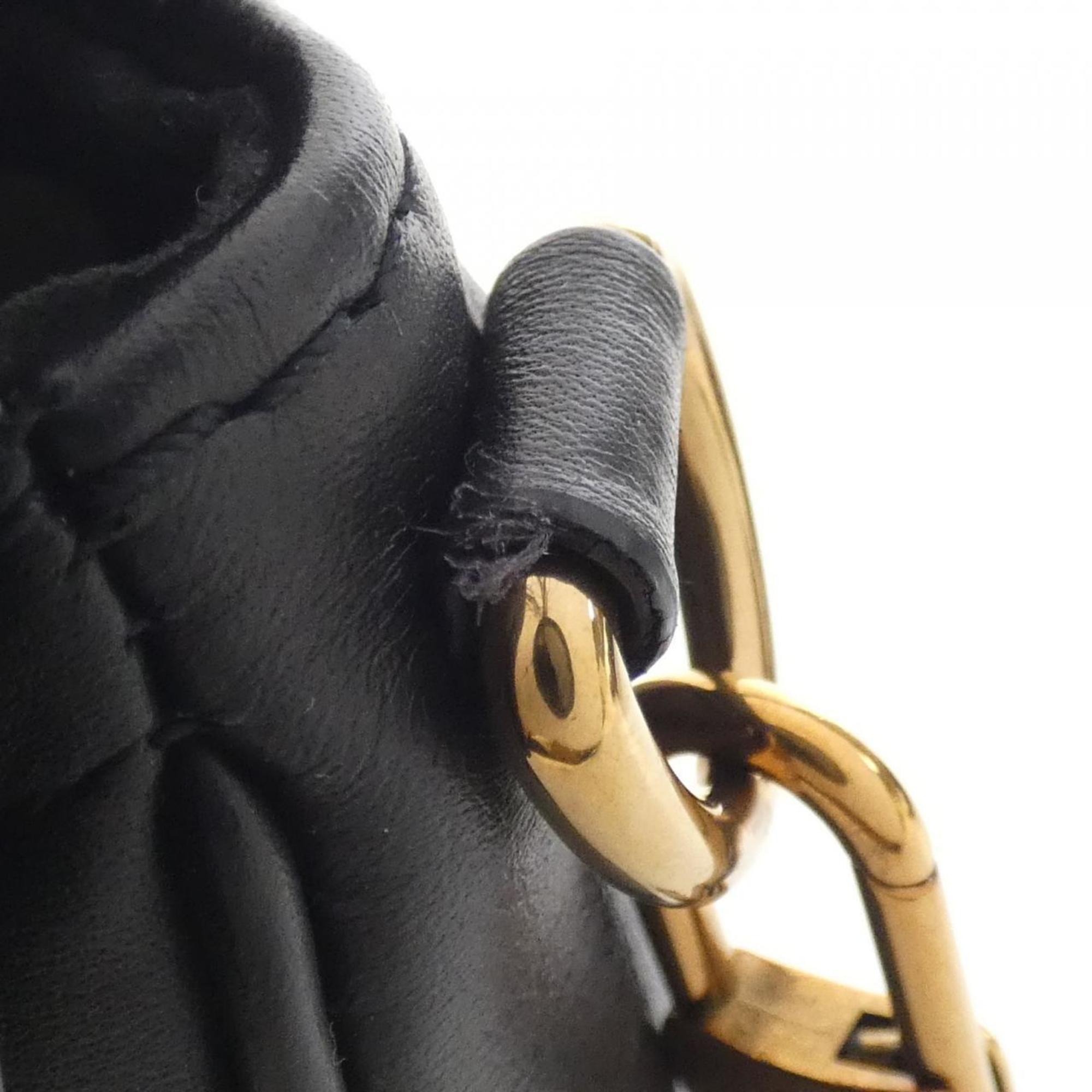 Louis Vuitton Black Leather Pochette Shoulder Bag (Pre-Owned)