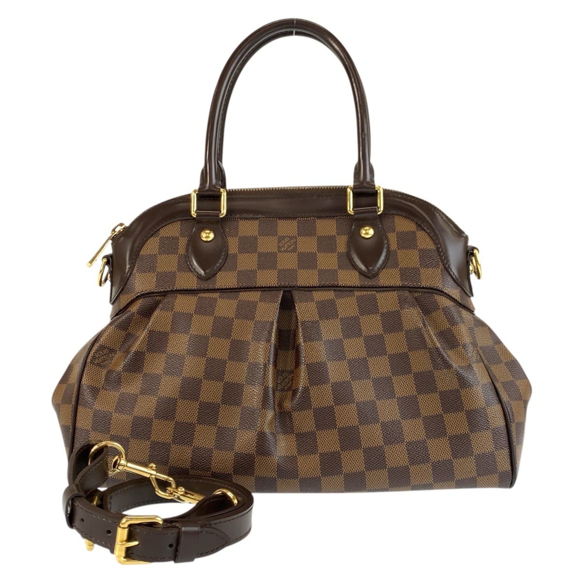 Louis Vuitton Brown Damier Canvas Pvc Handbag Shoulder Bag (Pre-Owned)