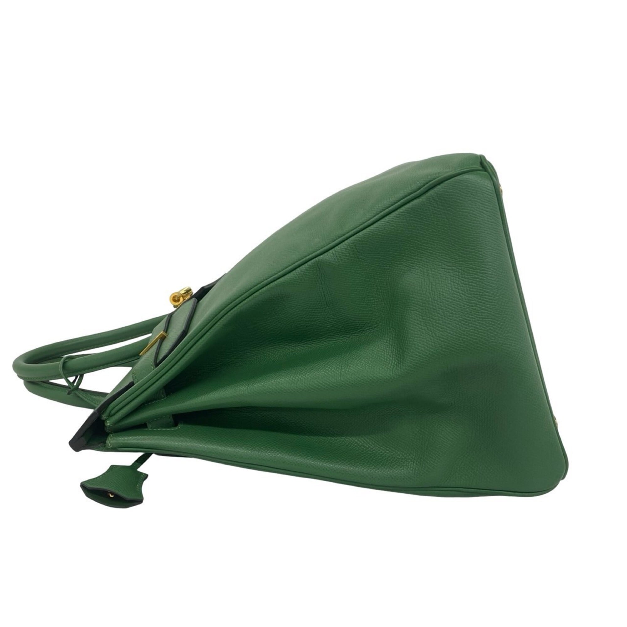 Hermes Green Courchevel Leather Handbag Tote Bag (Pre-Owned)