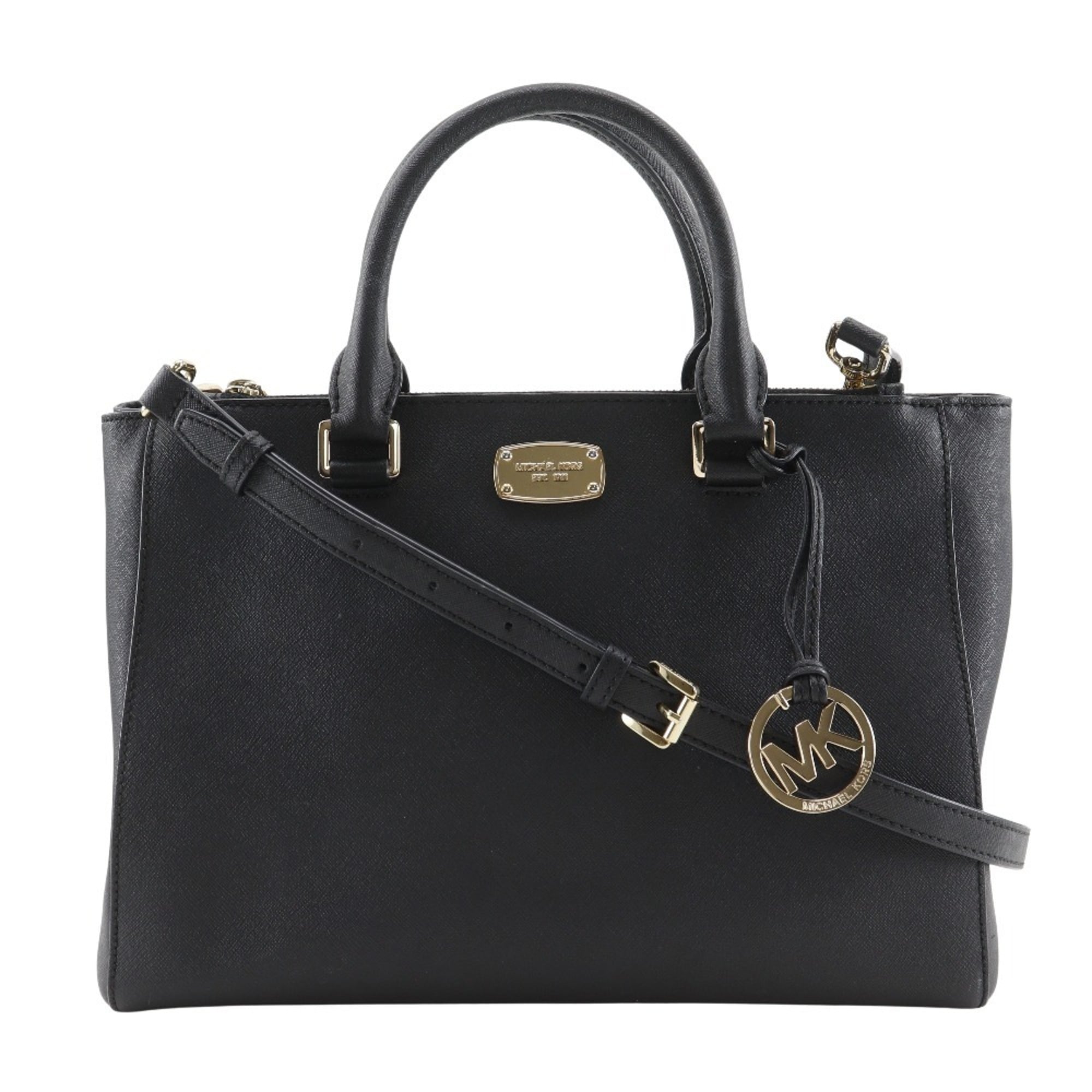 Michael Kors Black Leather Handbag (Pre-Owned)