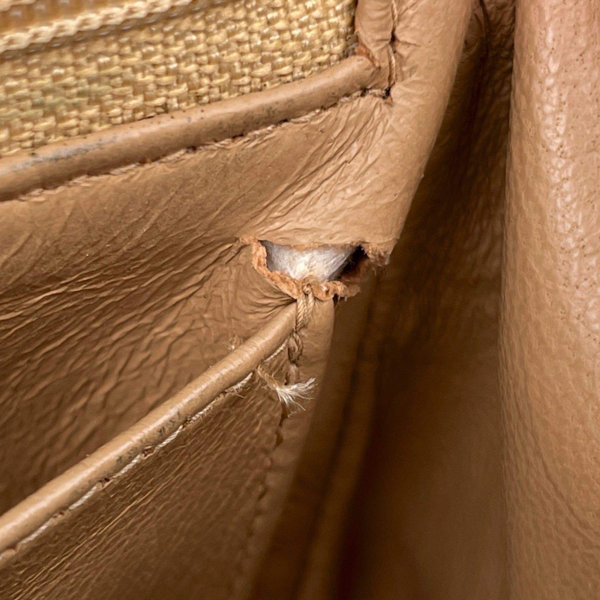 Chanel Mademoiselle Beige Grained Calfskin Shoulder Bag (Pre-Owned)