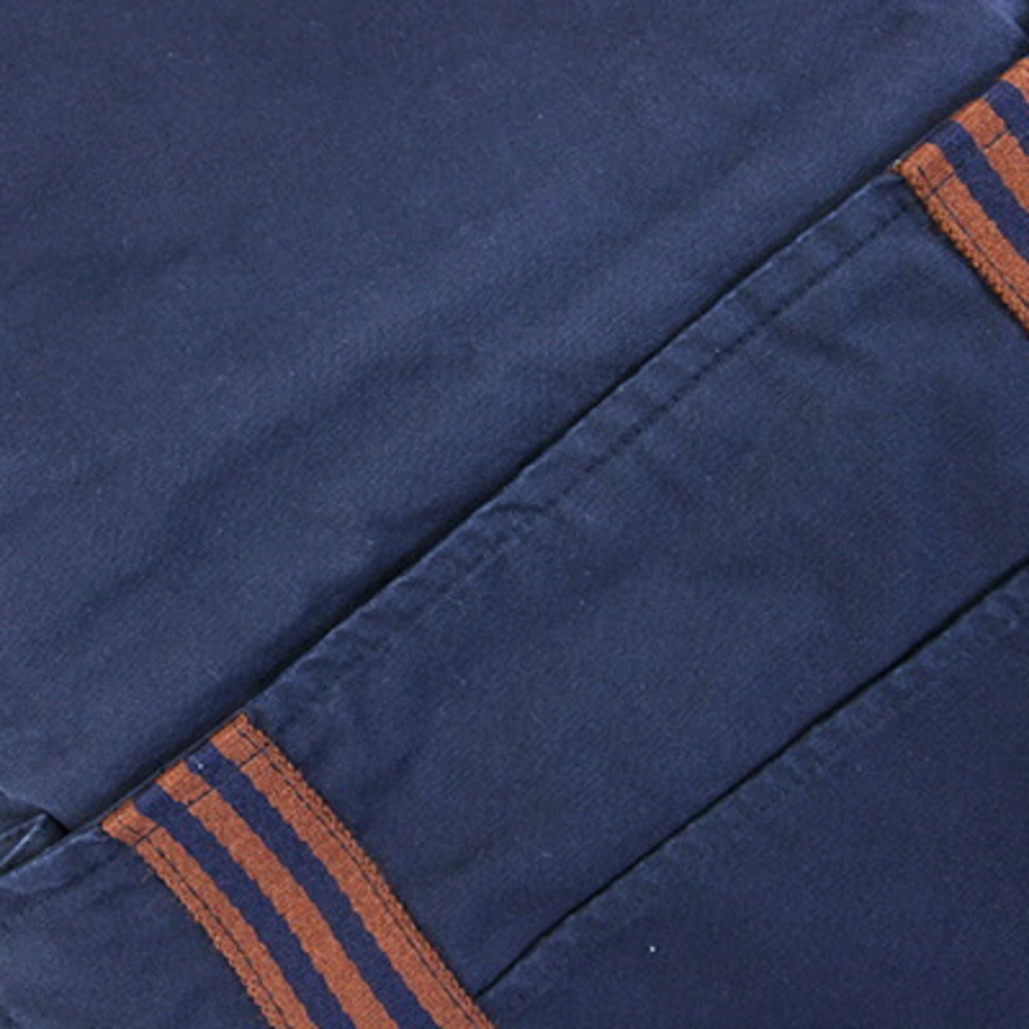 Hermes Navy Cotton Canvas Shoulder Bag (Pre-Owned)