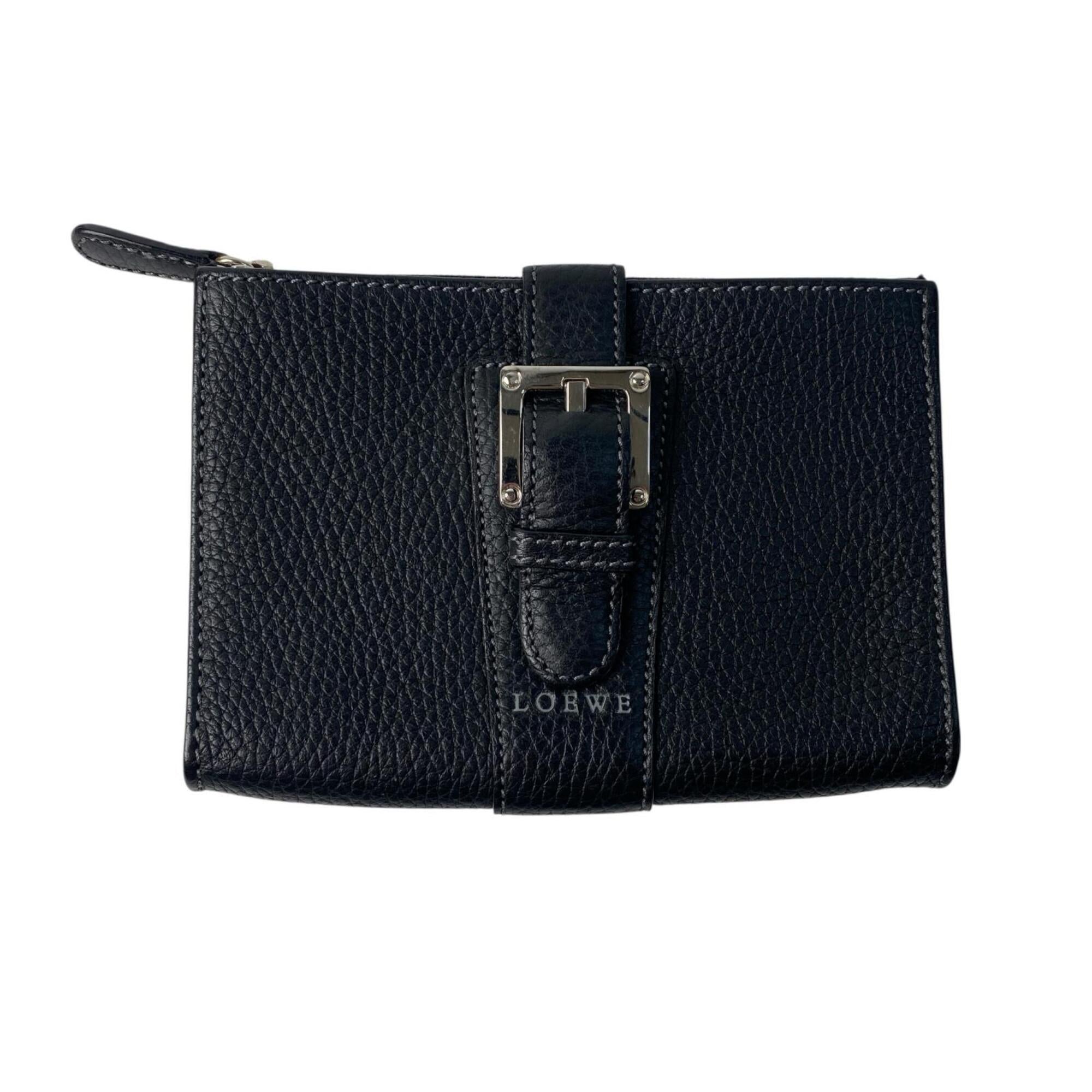 Loewe Black Leather Coin Purse/Coin Case (Pre-Owned)