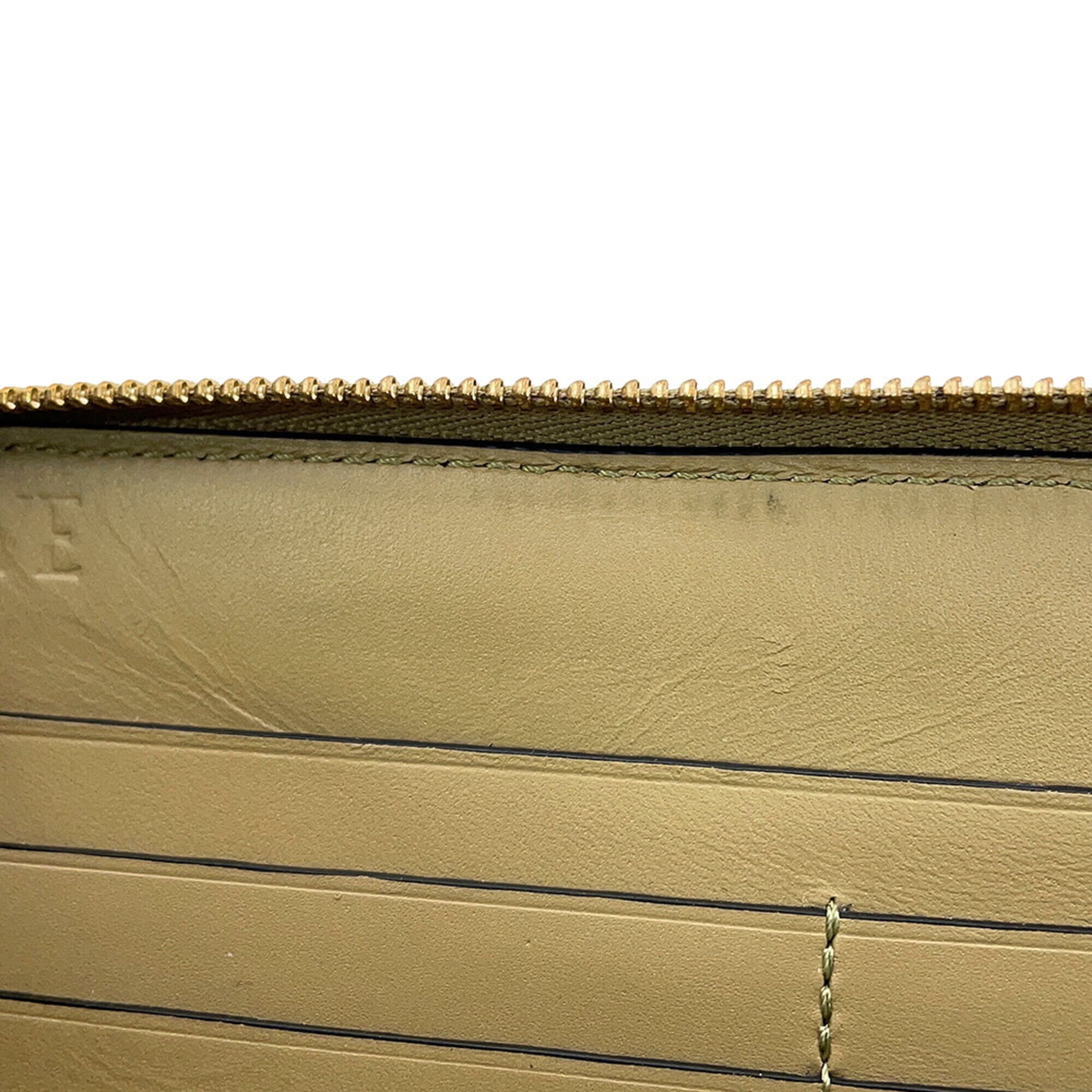 Loewe Beige Brown Leather Long Wallet (Bi-Fold) (Pre-Owned)