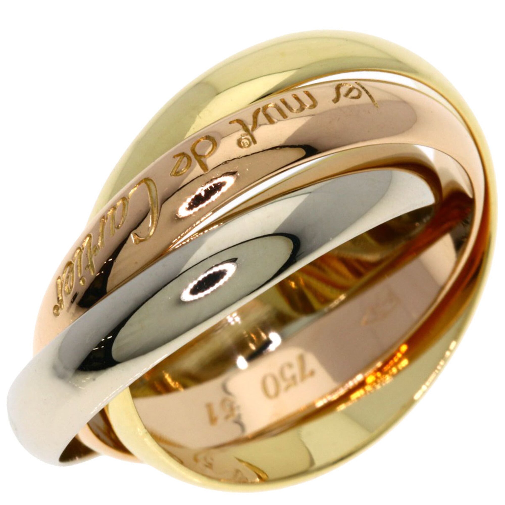 Cartier Yellow Gold (18K) Pink Gold (18K) White Gold (18K) Band Ring (Pre-Owned)