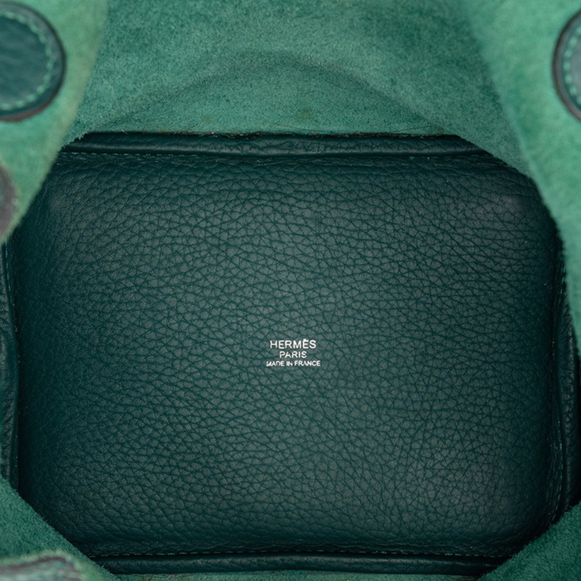 Hermes Picotin Green Togo Leather Handbag (Pre-Owned)
